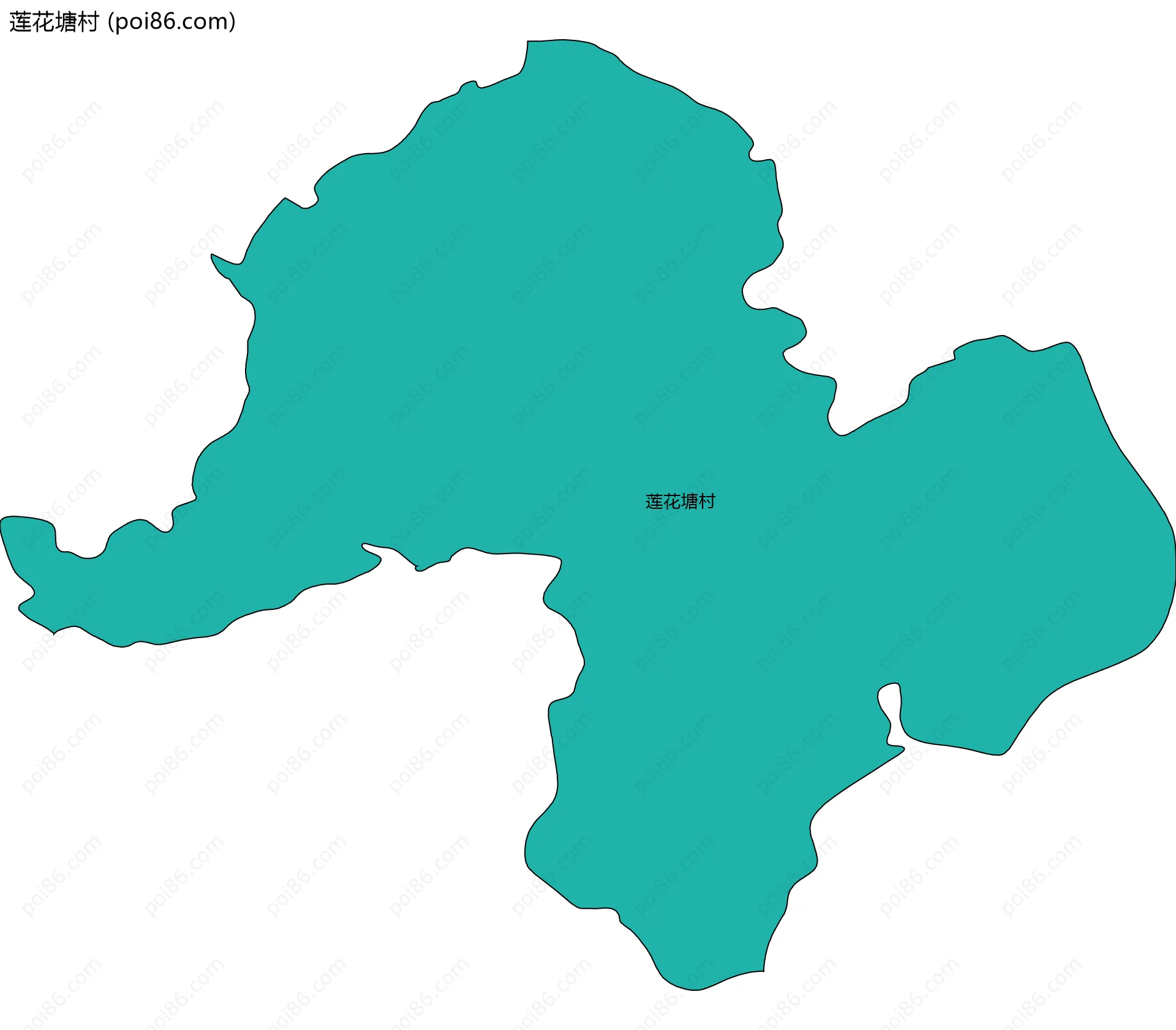 莲花塘村边界地图