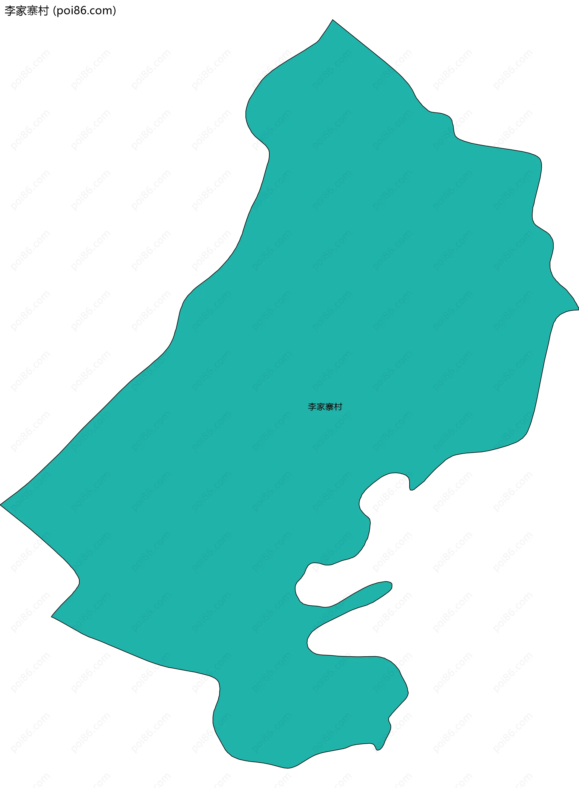 李家寨村边界地图