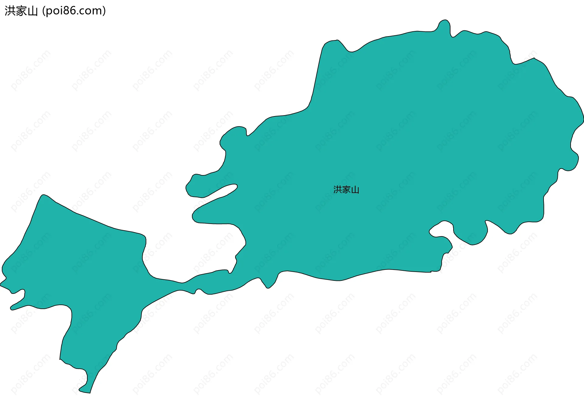 洪家山边界地图