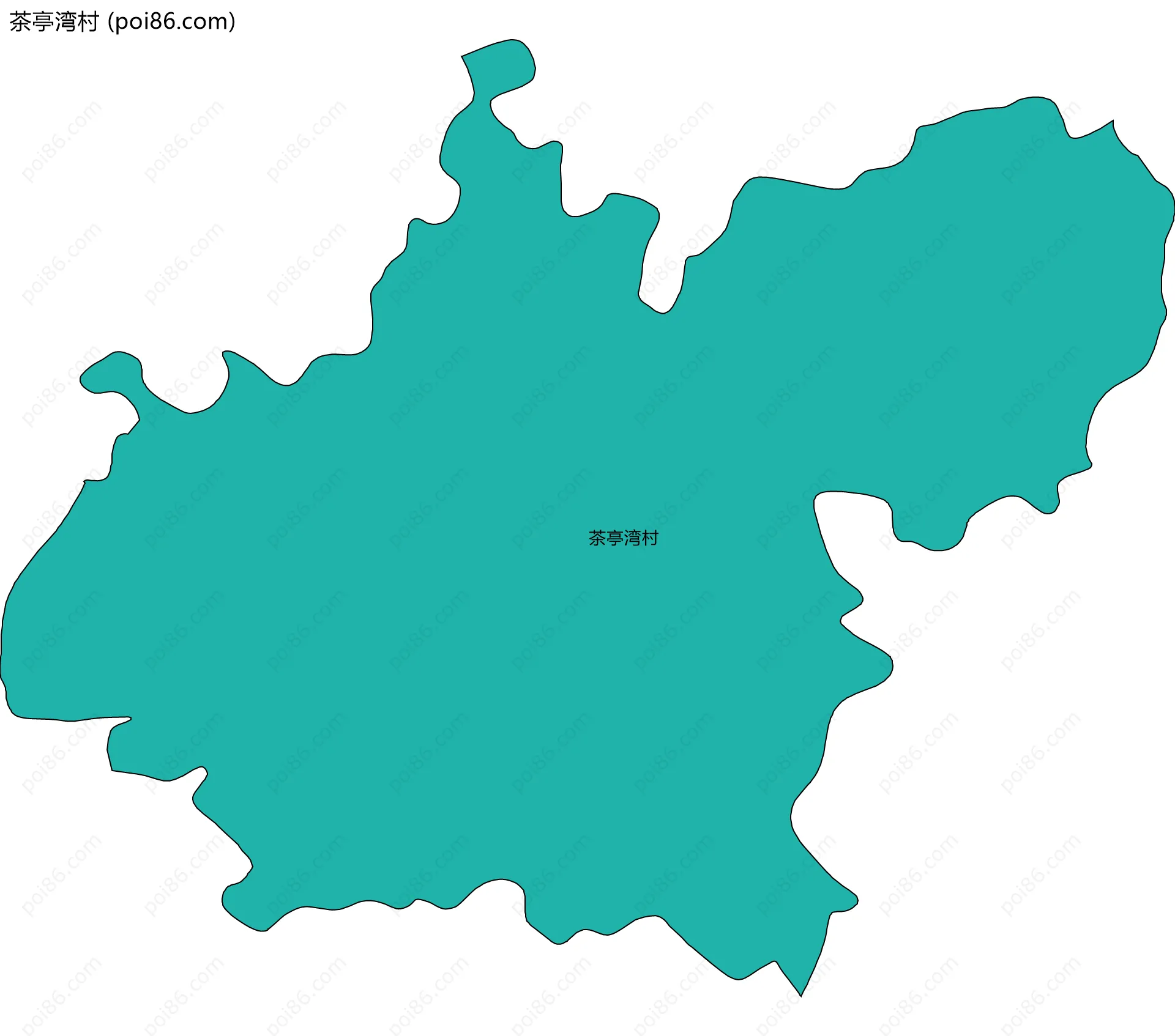 茶亭湾村边界地图