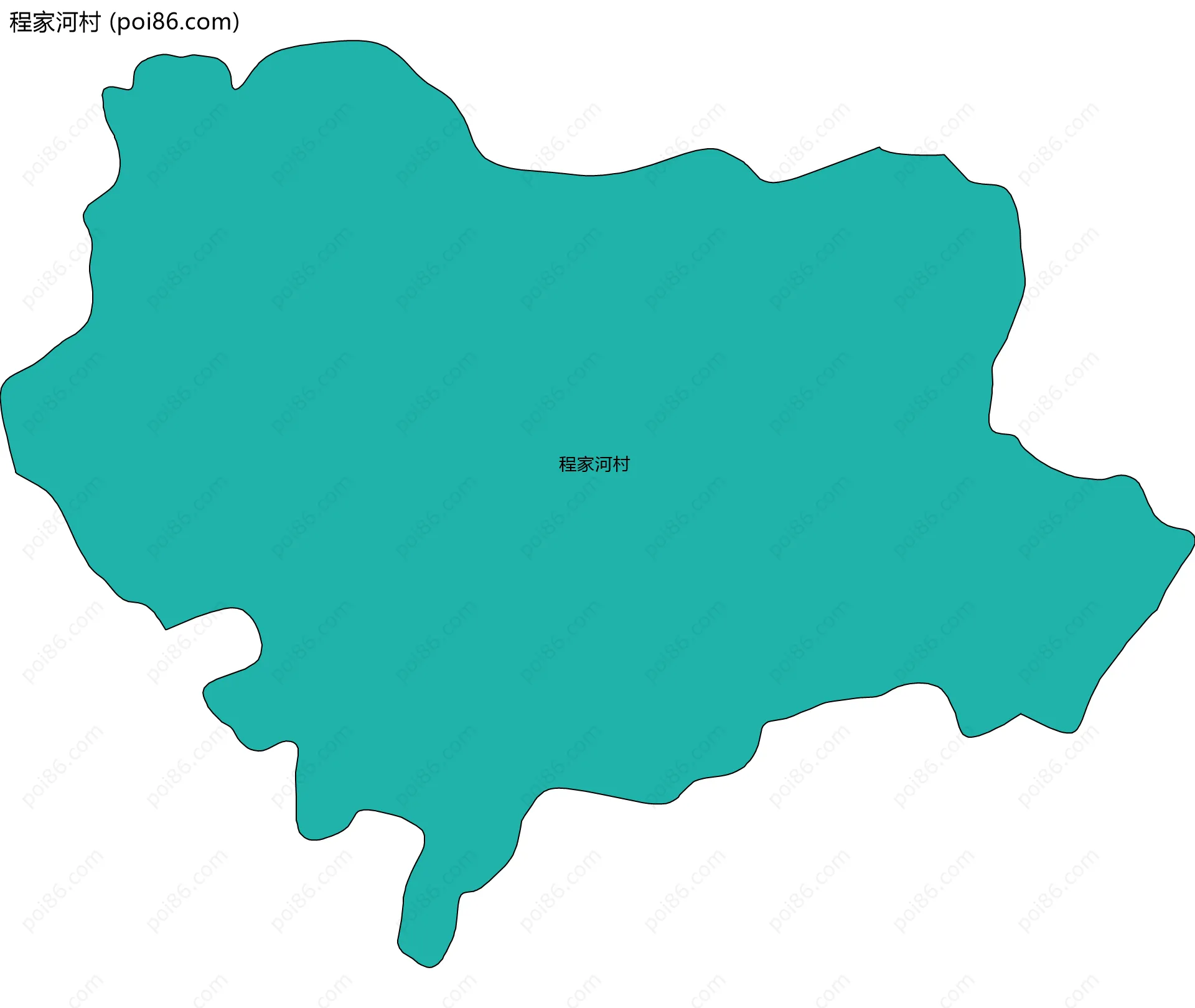 程家河村边界地图