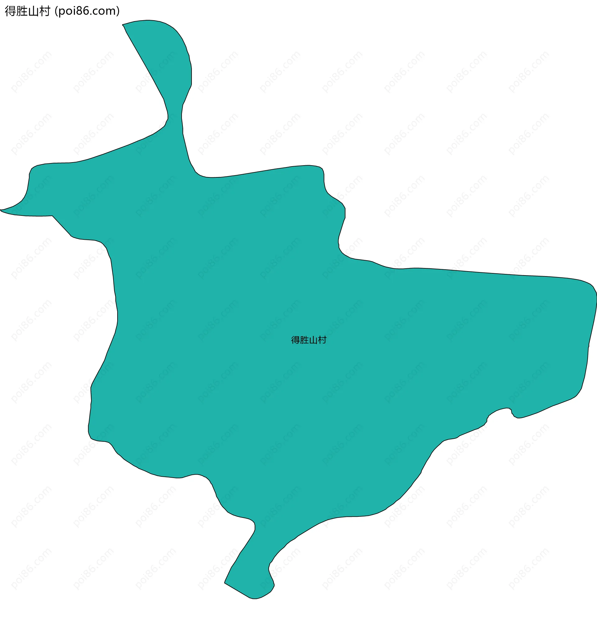 得胜山村边界地图