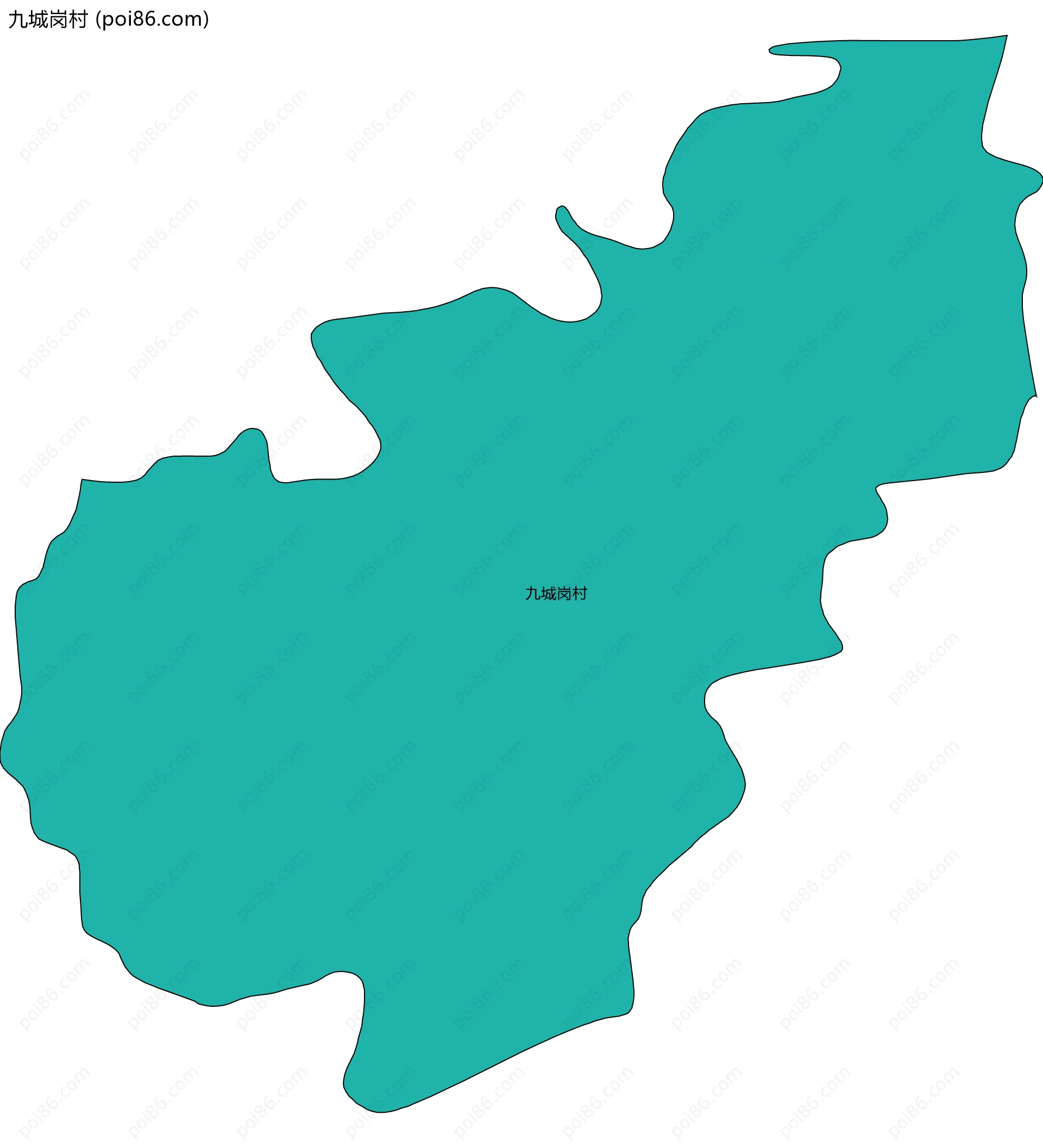 九城岗村边界地图