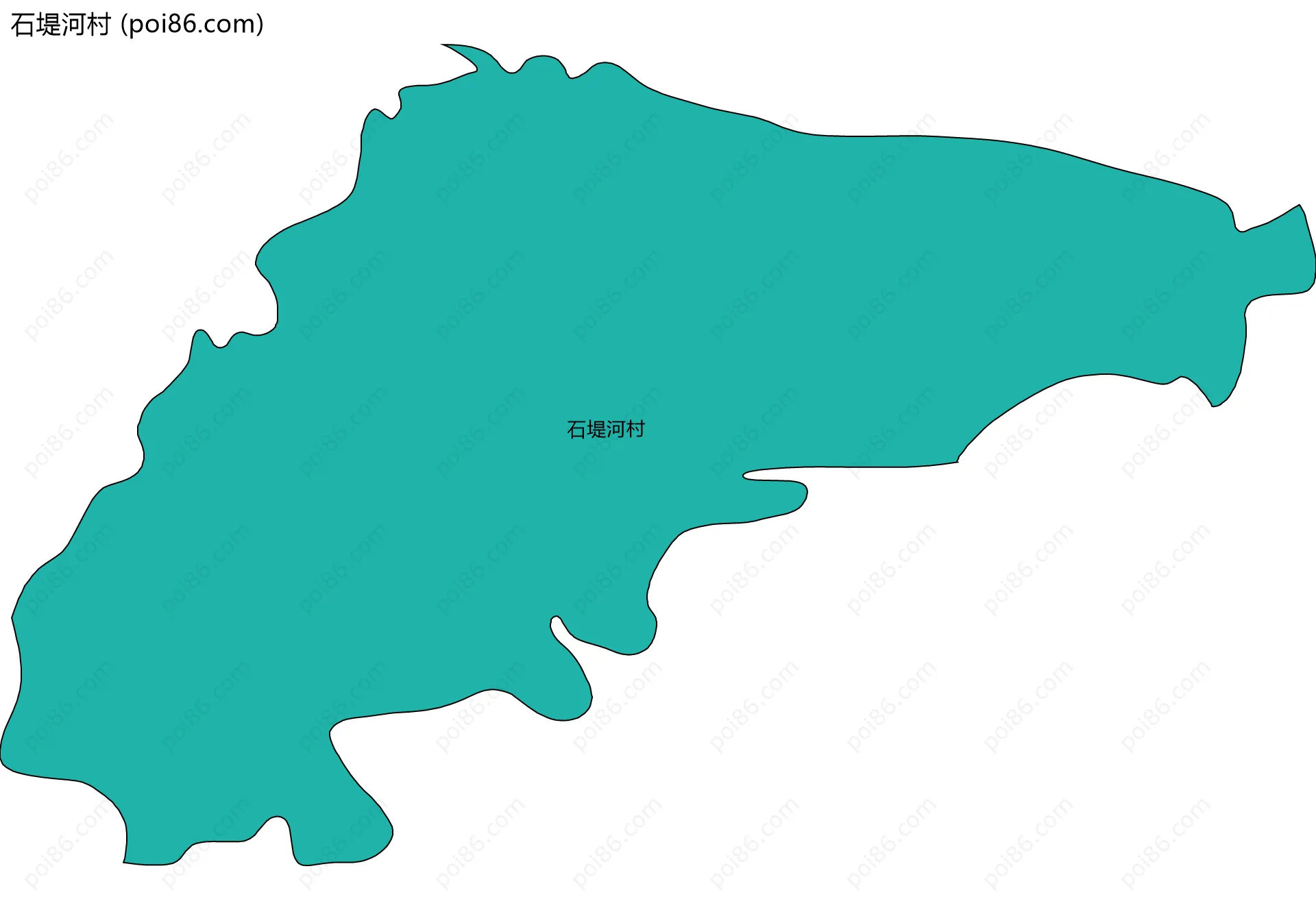 石堤河村边界地图