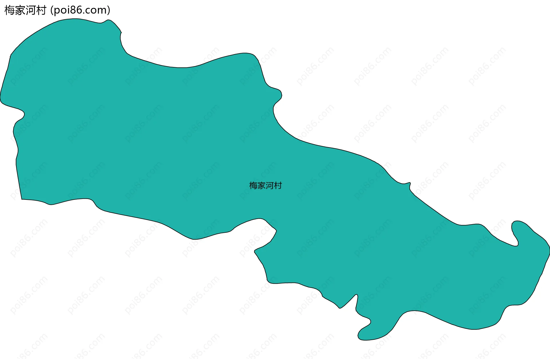 梅家河村边界地图