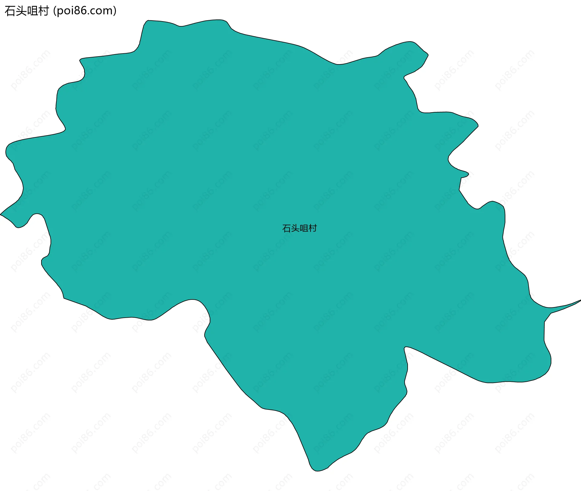 石头咀村边界地图