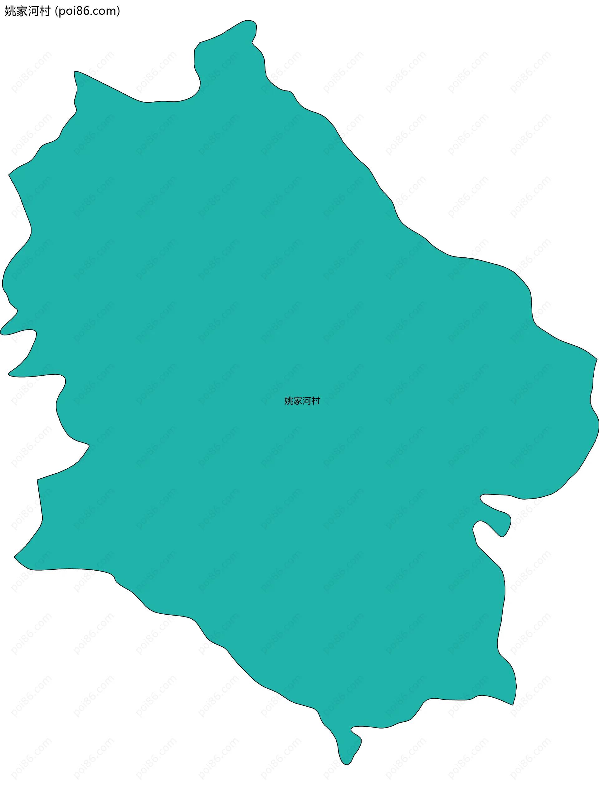 姚家河村边界地图