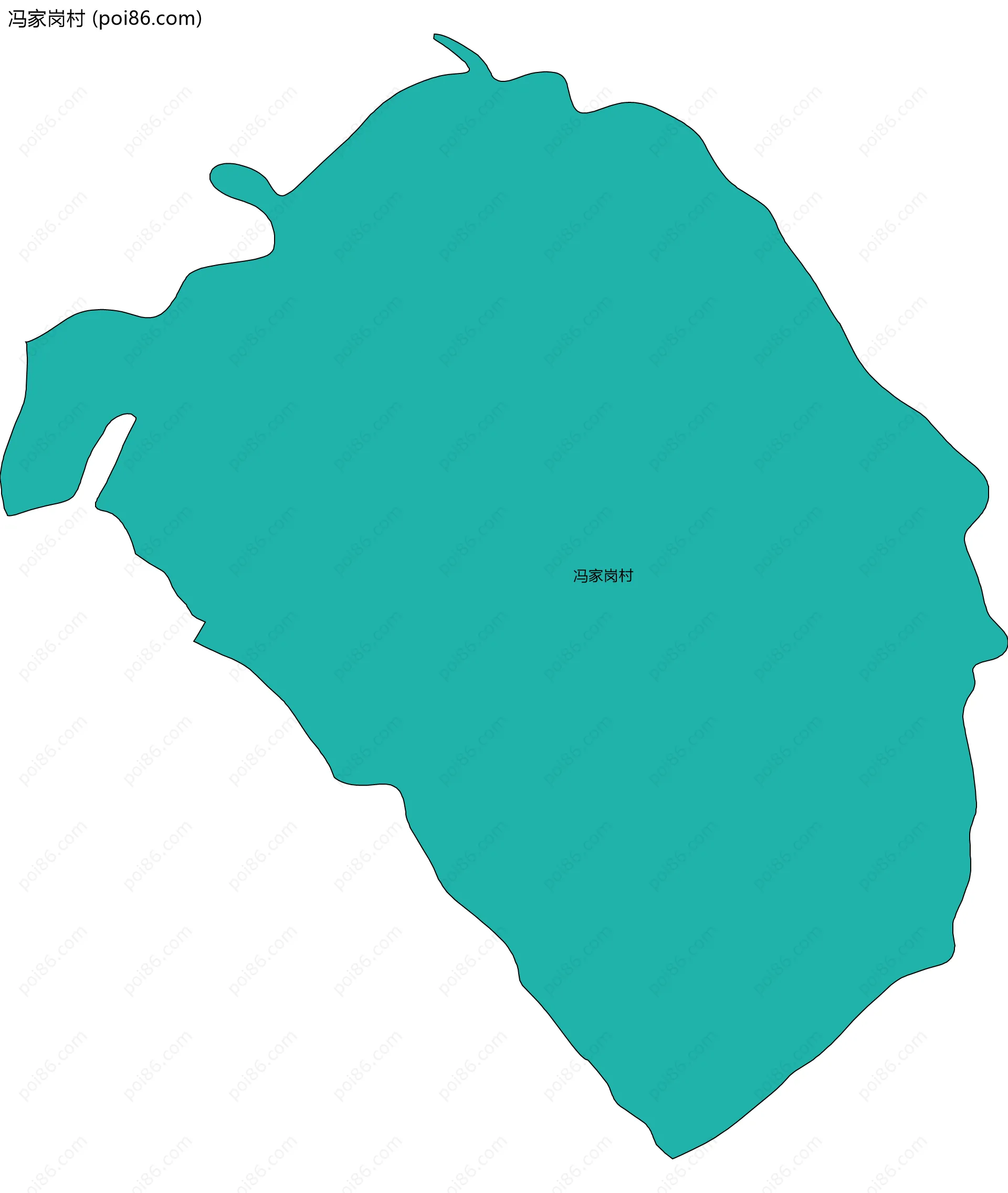 冯家岗村边界地图