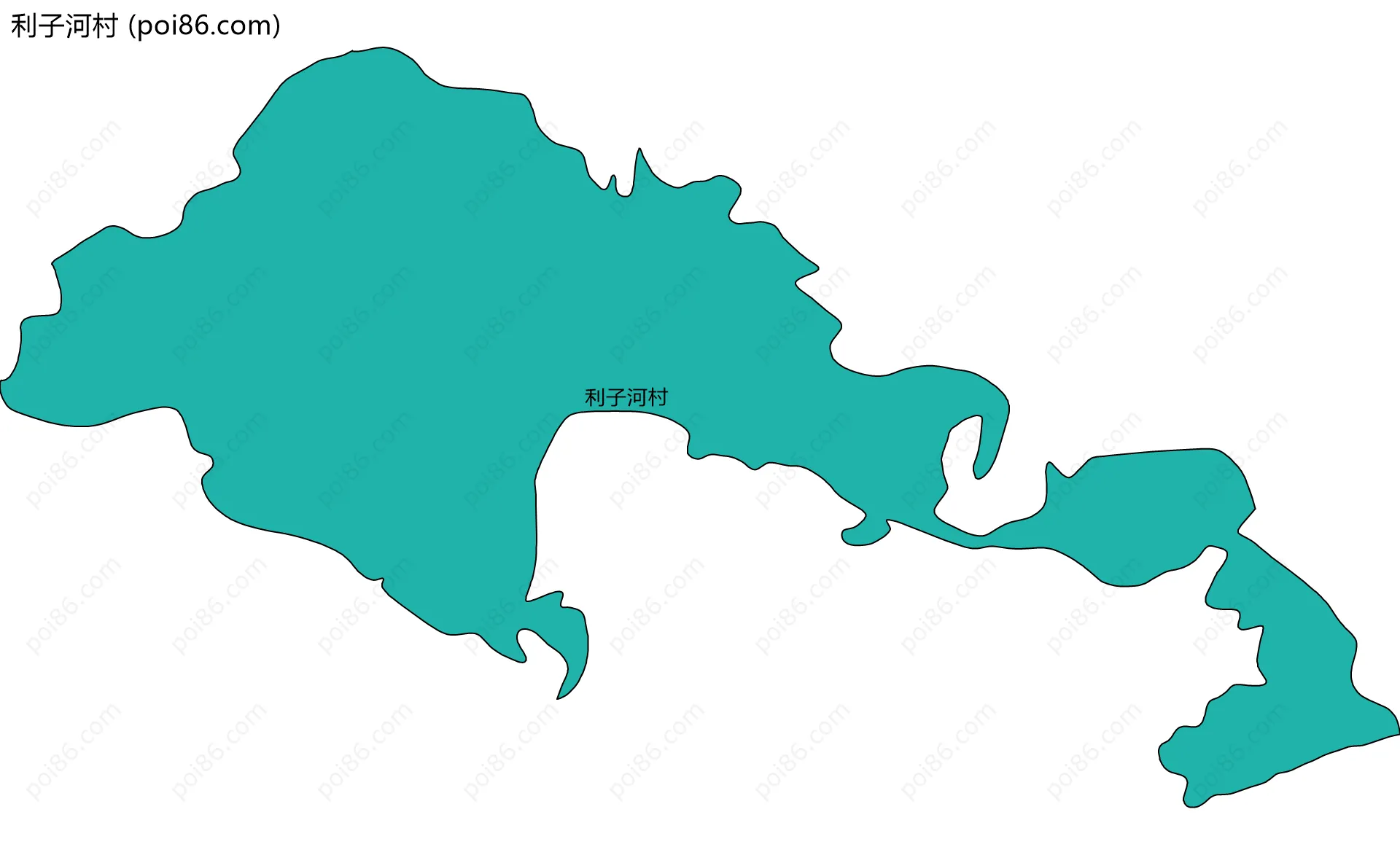 利子河村边界地图