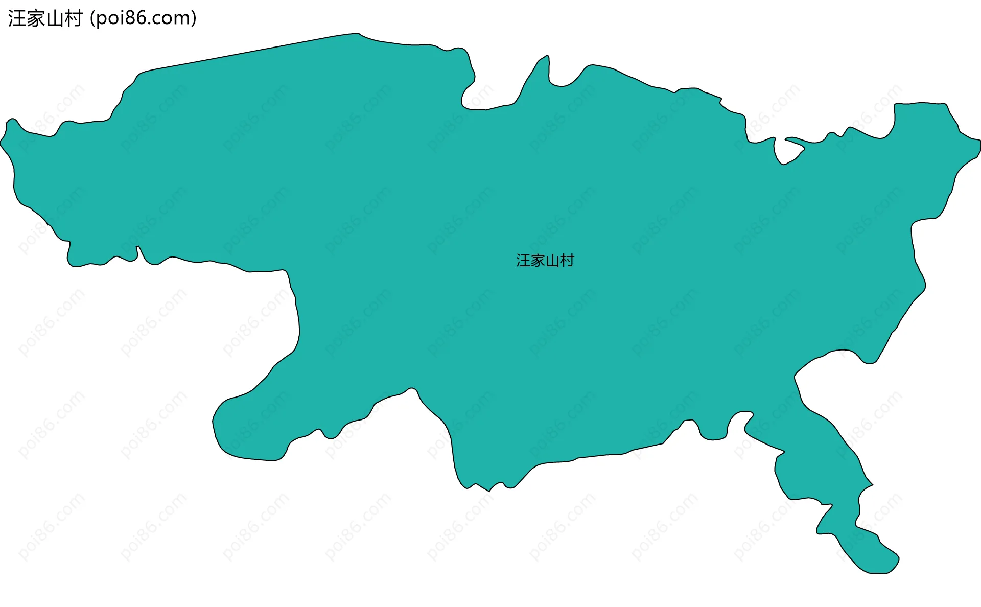 汪家山村边界地图