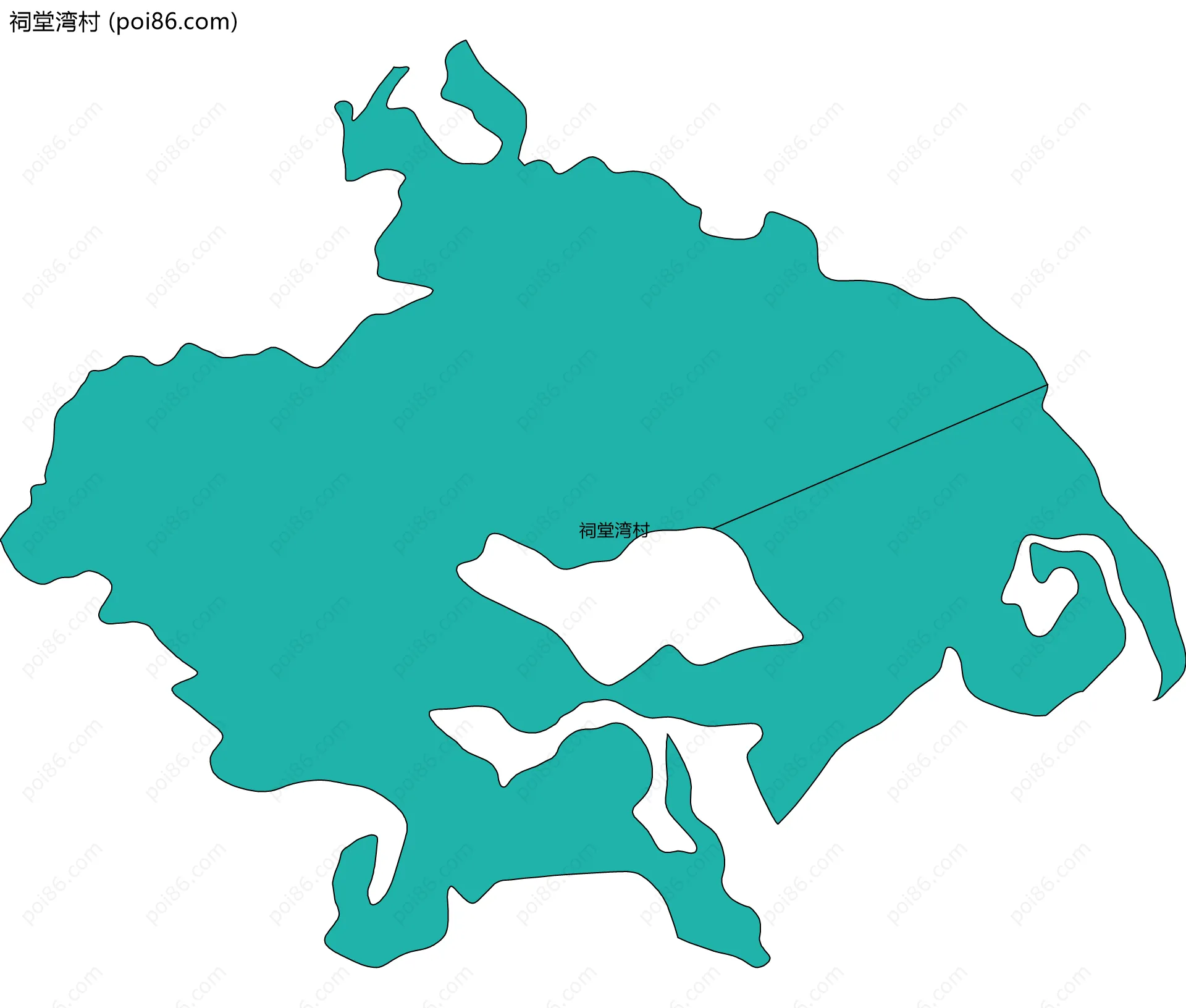 祠堂湾村边界地图