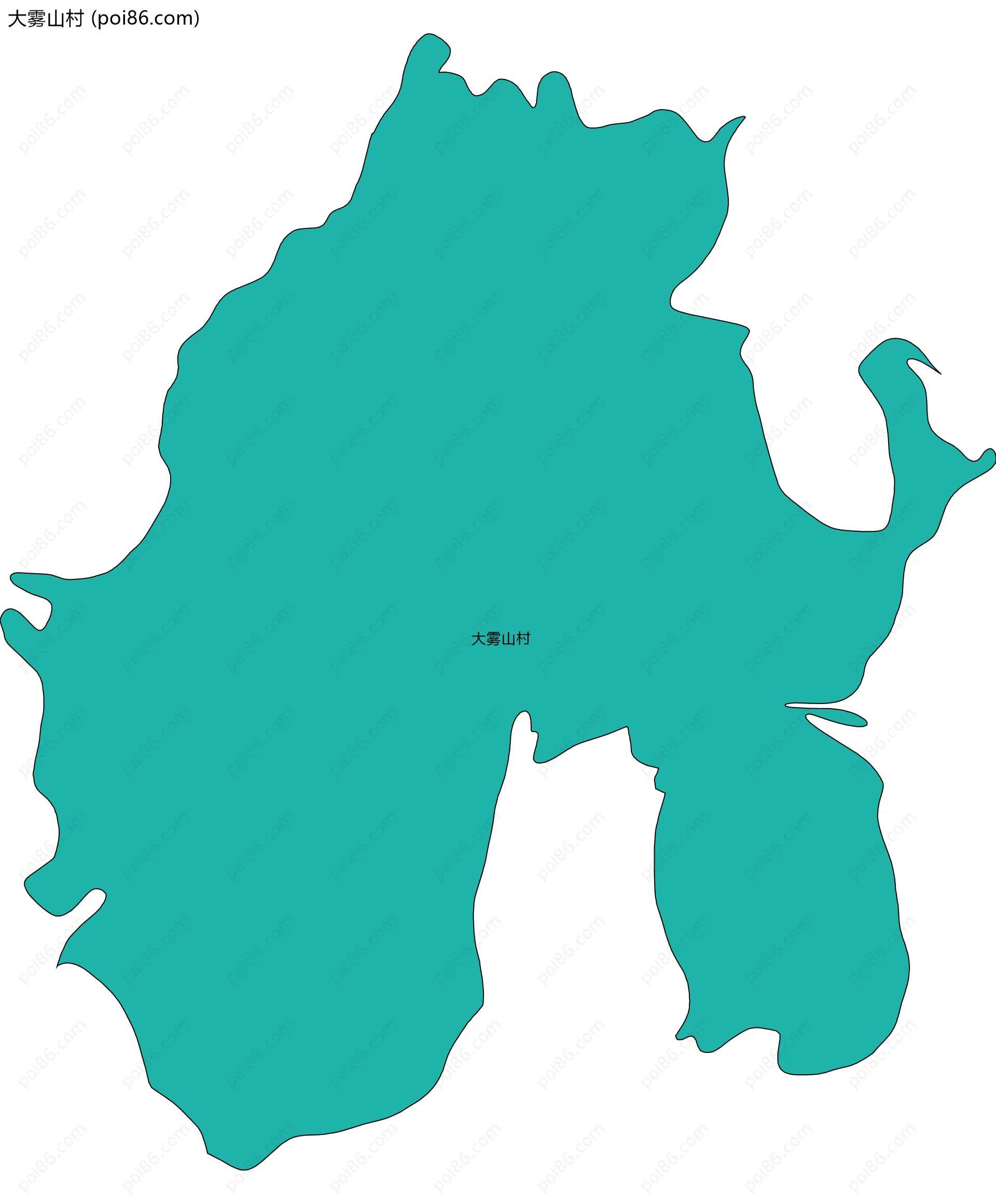大雾山村边界地图