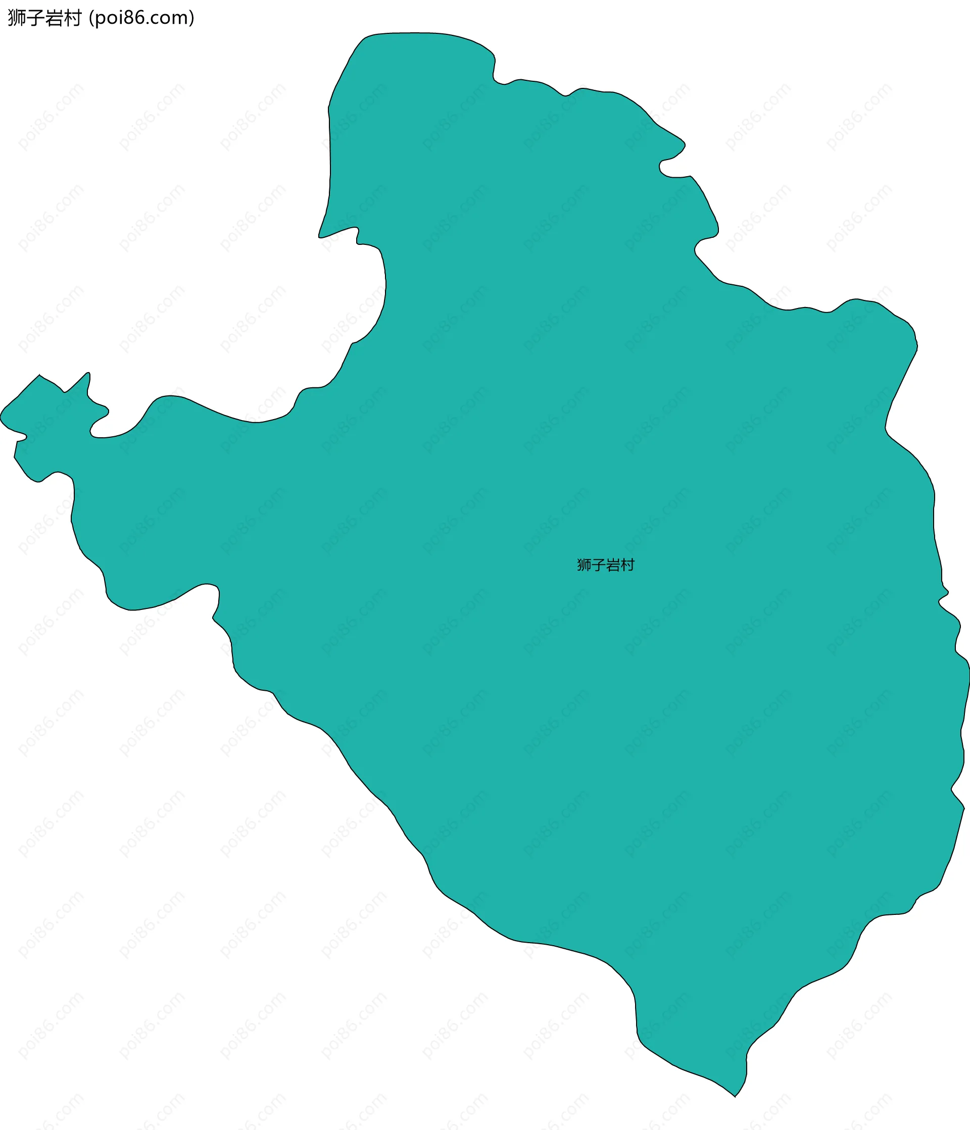 狮子岩村边界地图