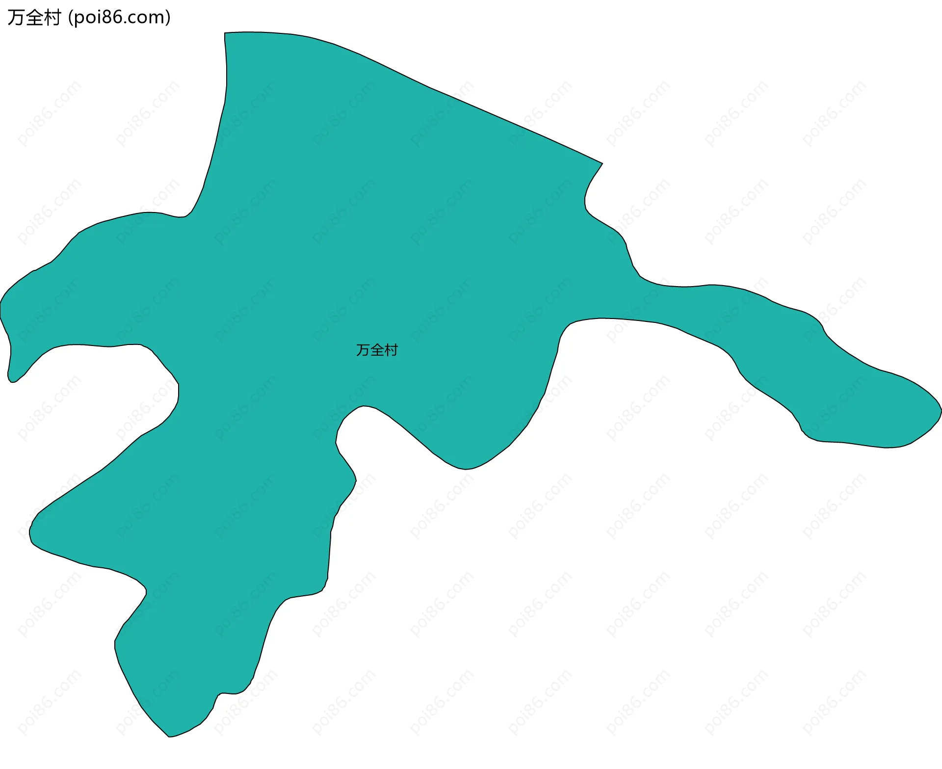 万全村边界地图