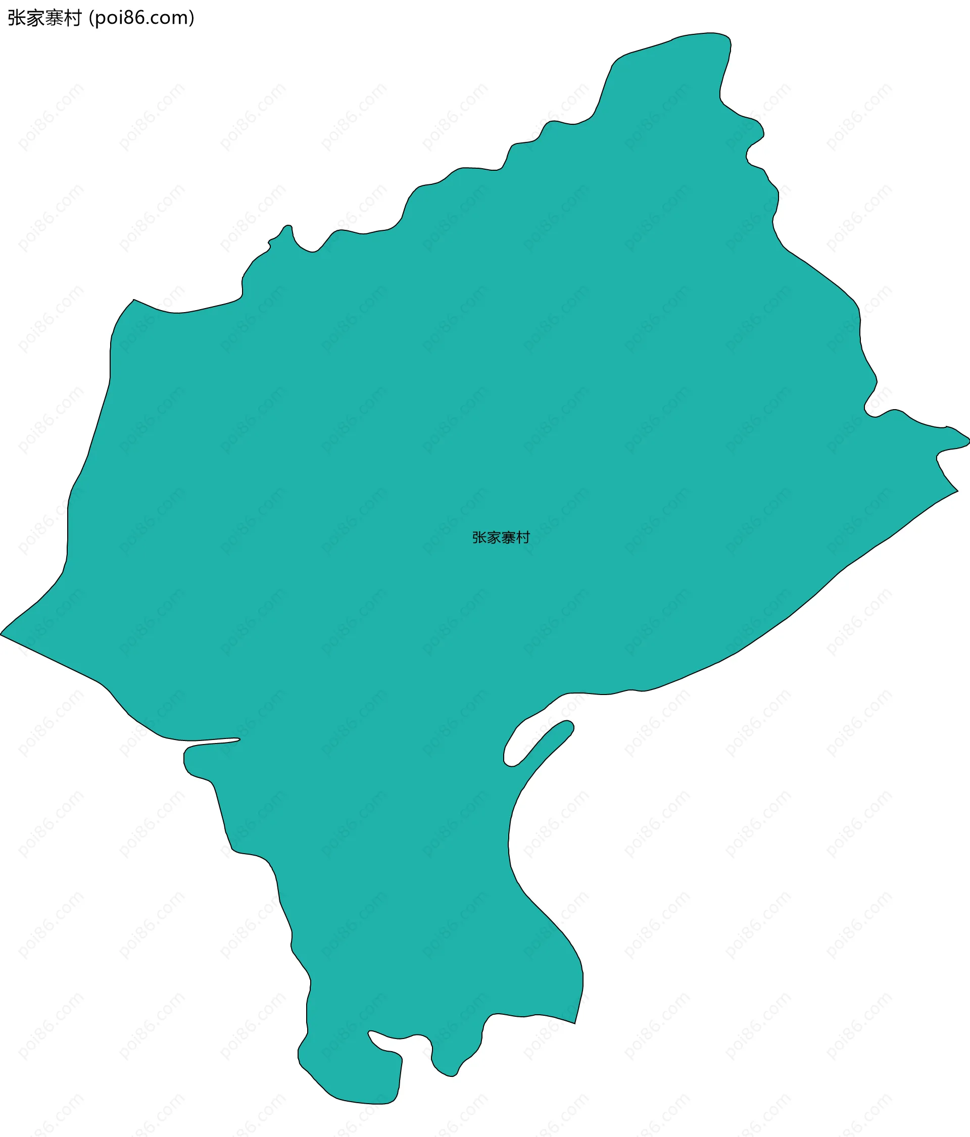 张家寨村边界地图