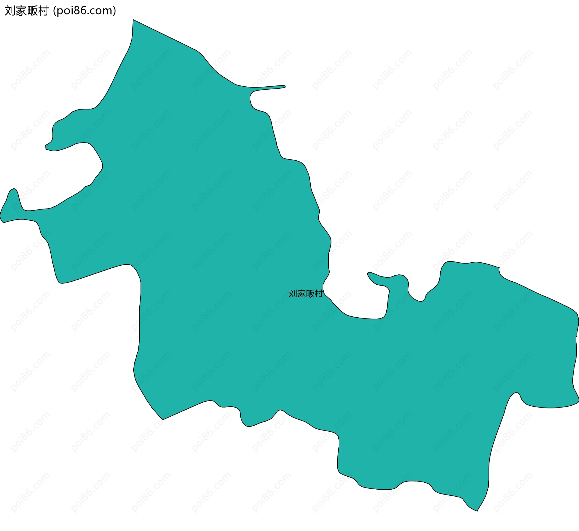 刘家畈村边界地图