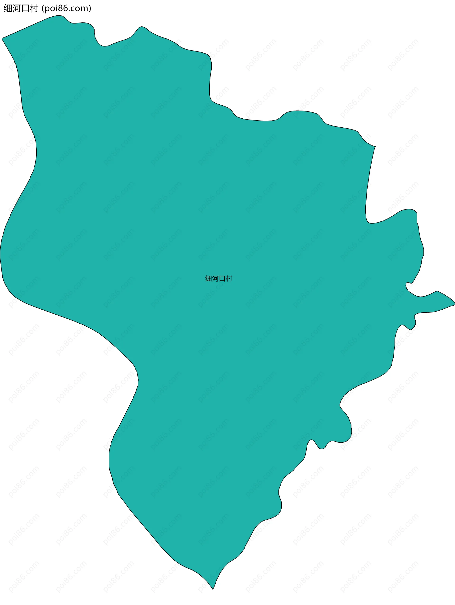 细河口村边界地图