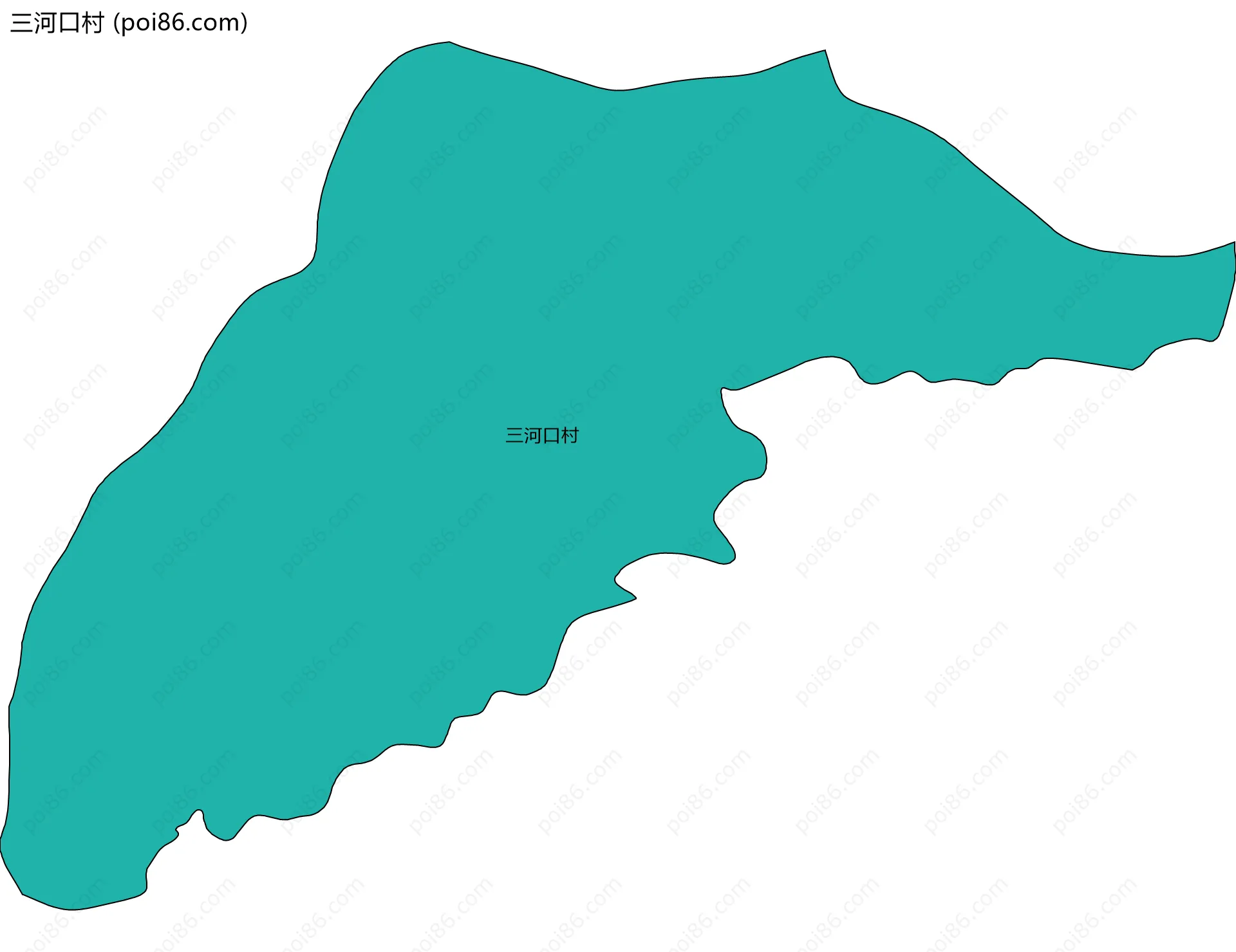 三河口村边界地图