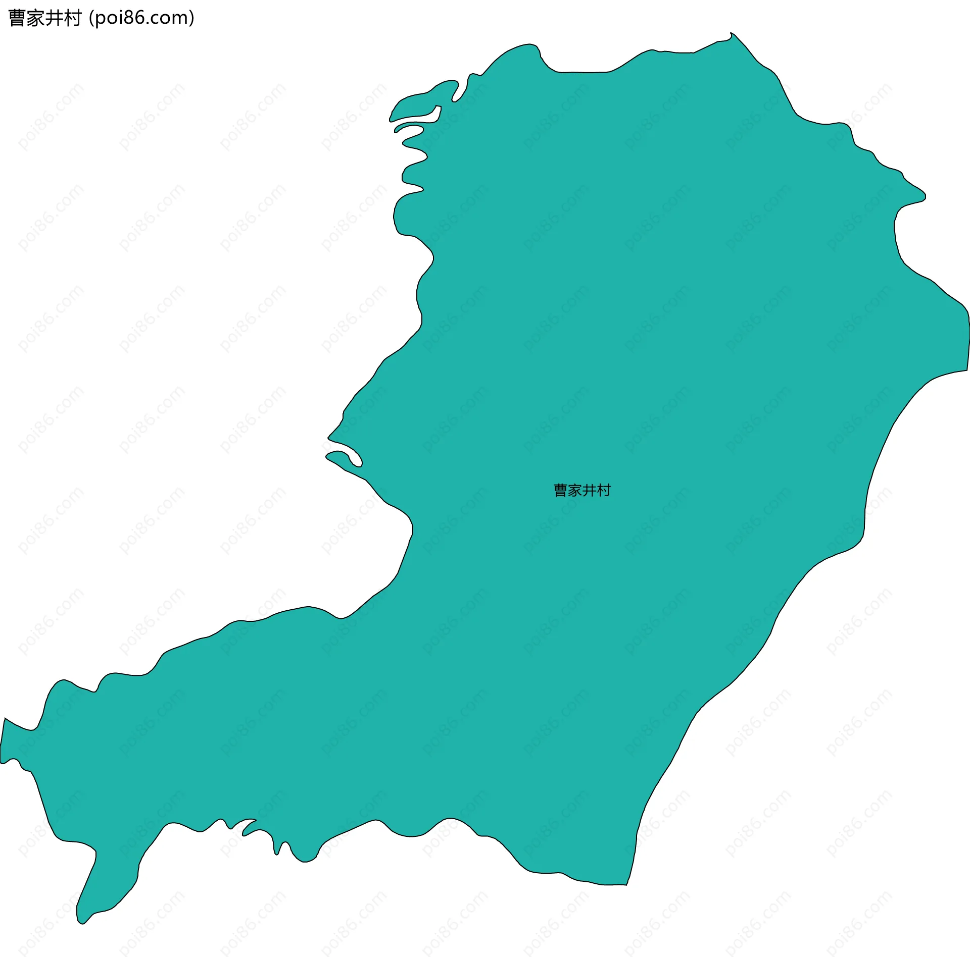 曹家井村边界地图