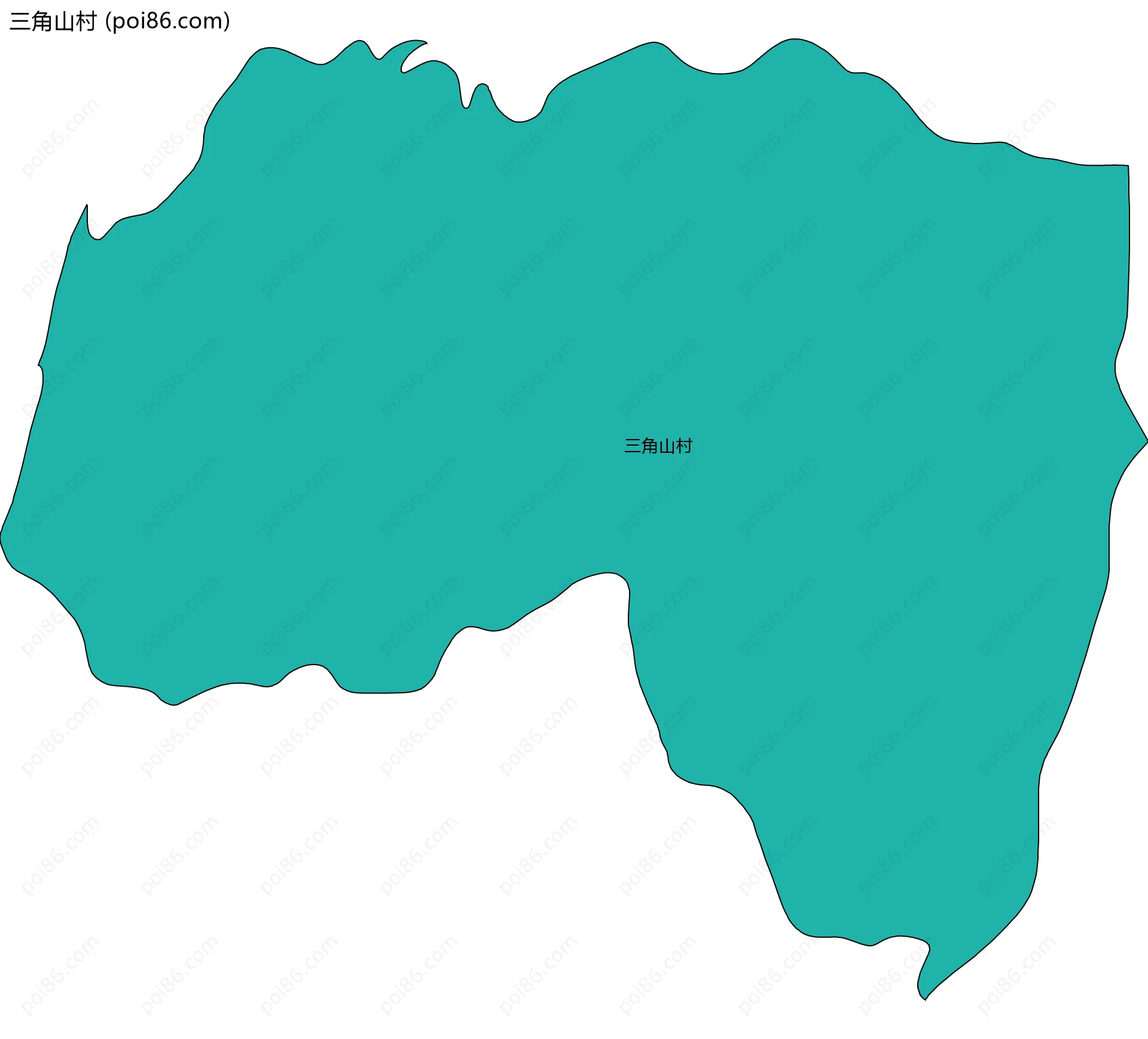 三角山村边界地图