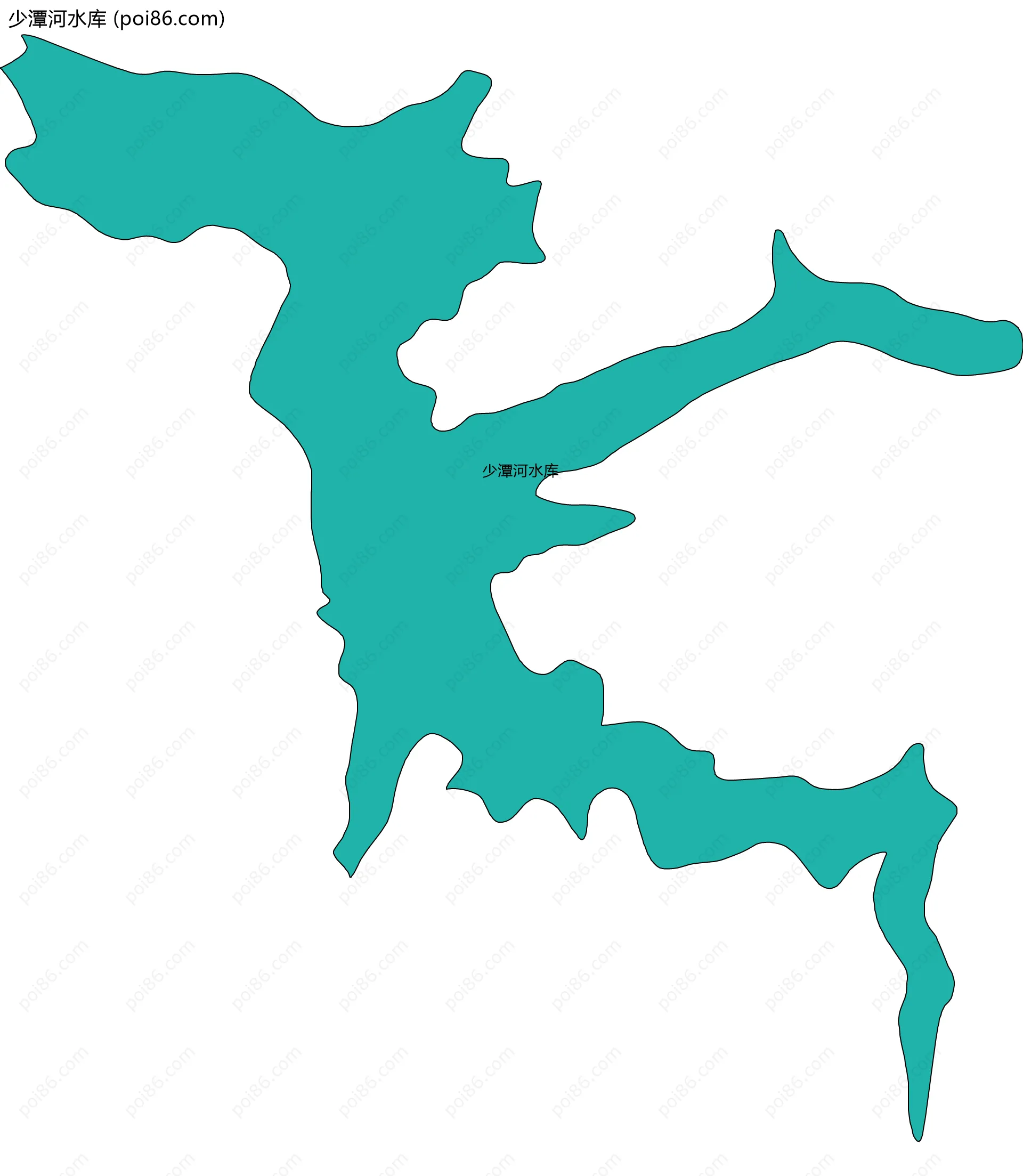 少潭河水库边界地图