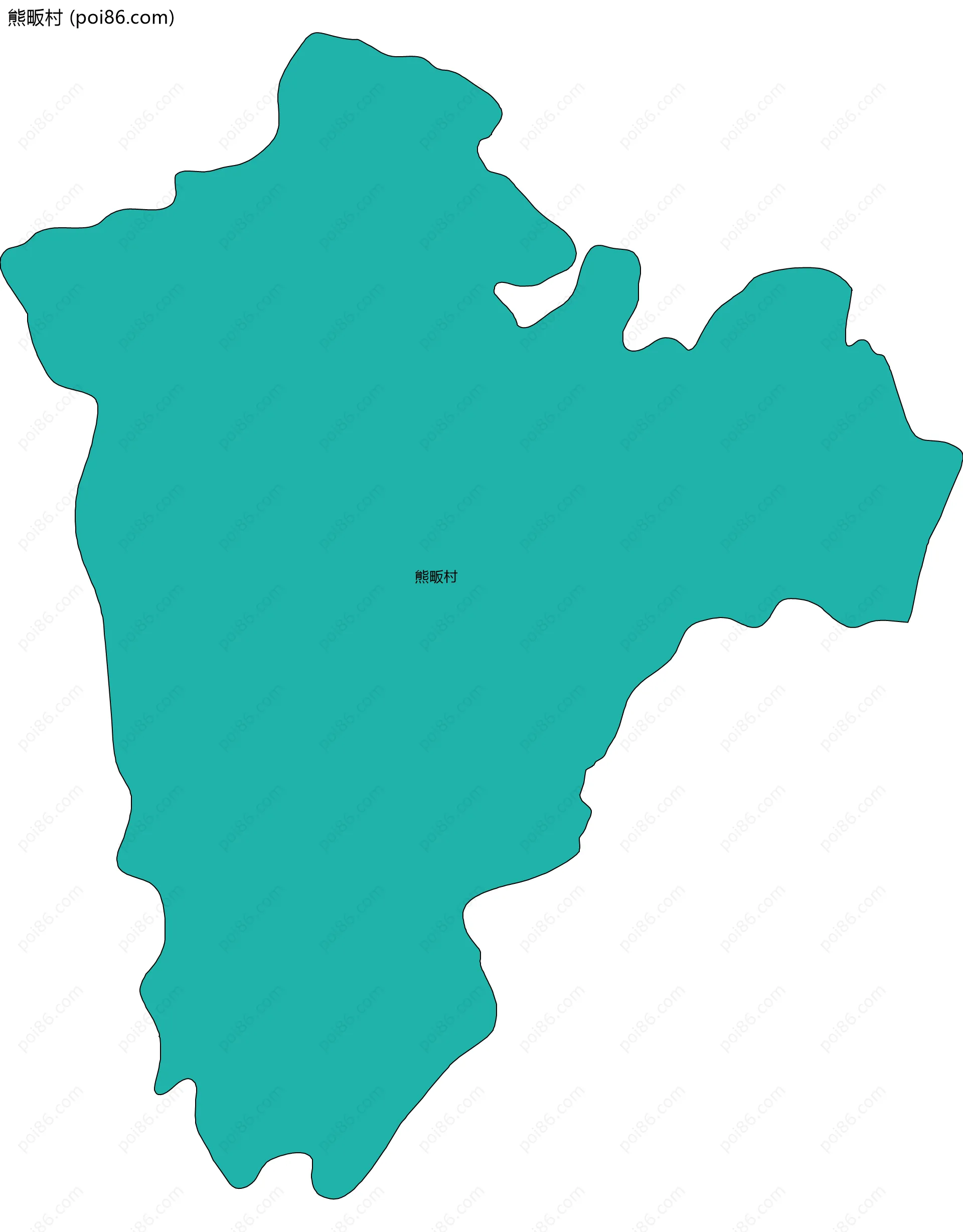 熊畈村边界地图