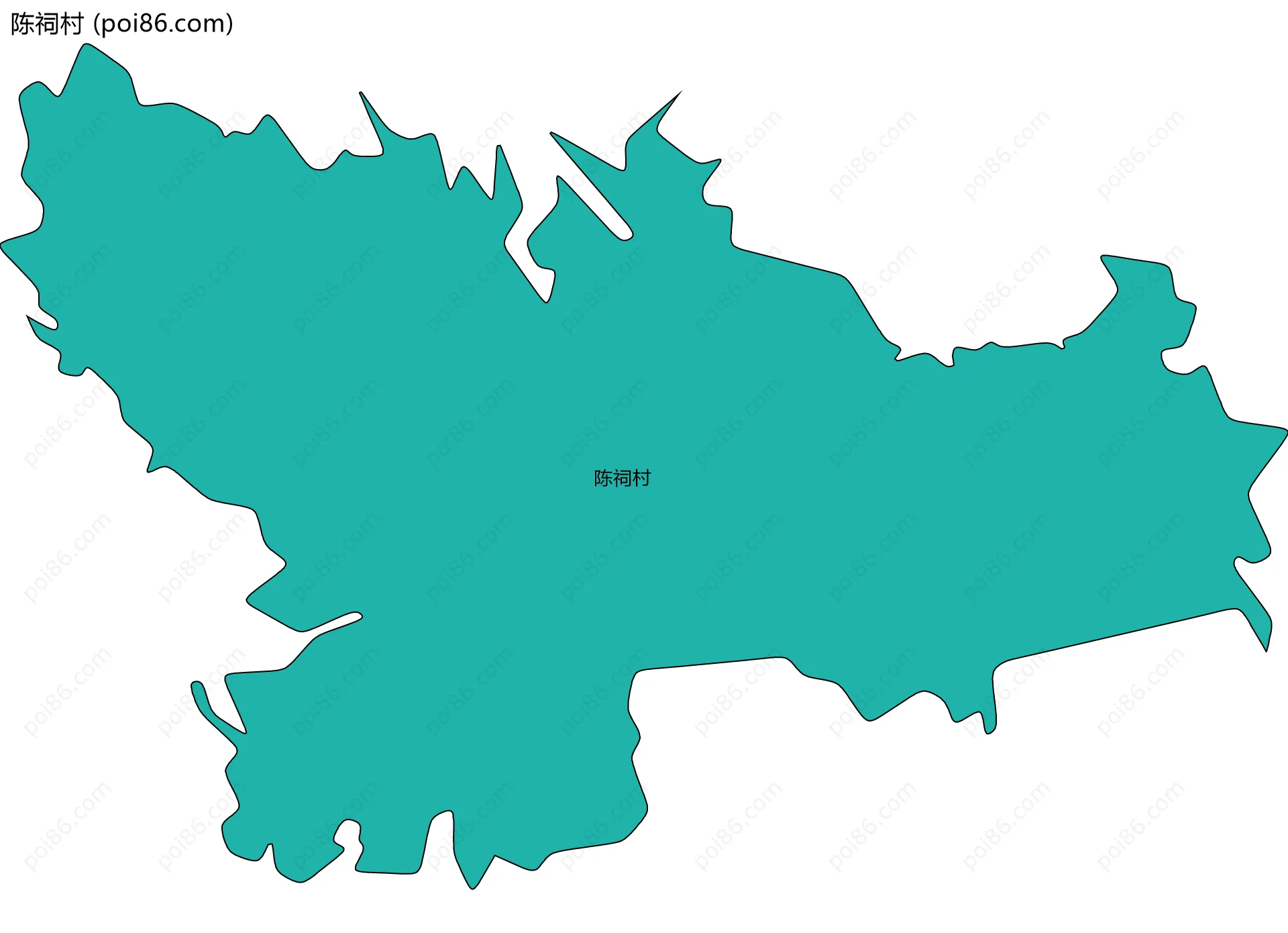 陈祠村边界地图