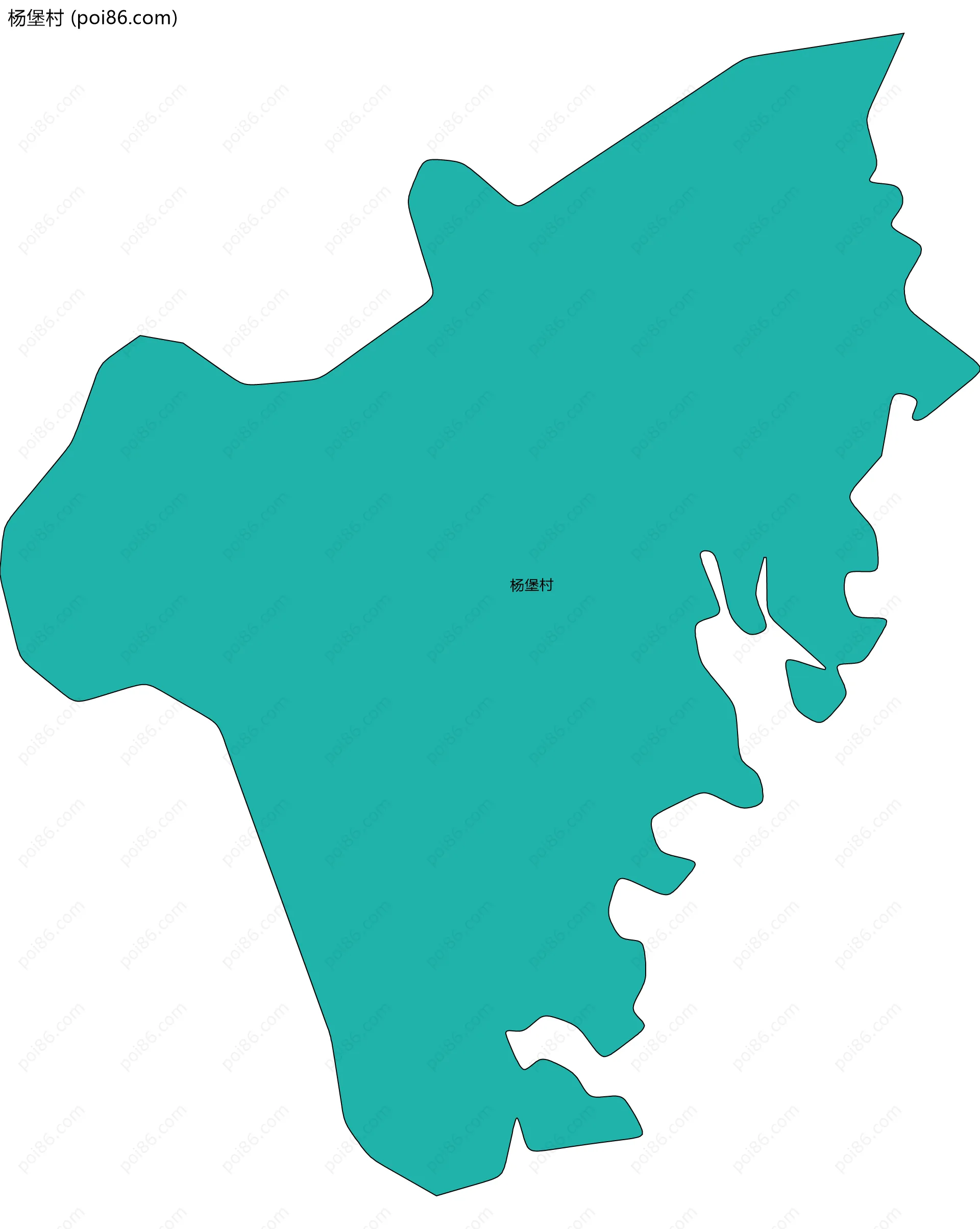 杨堡村边界地图