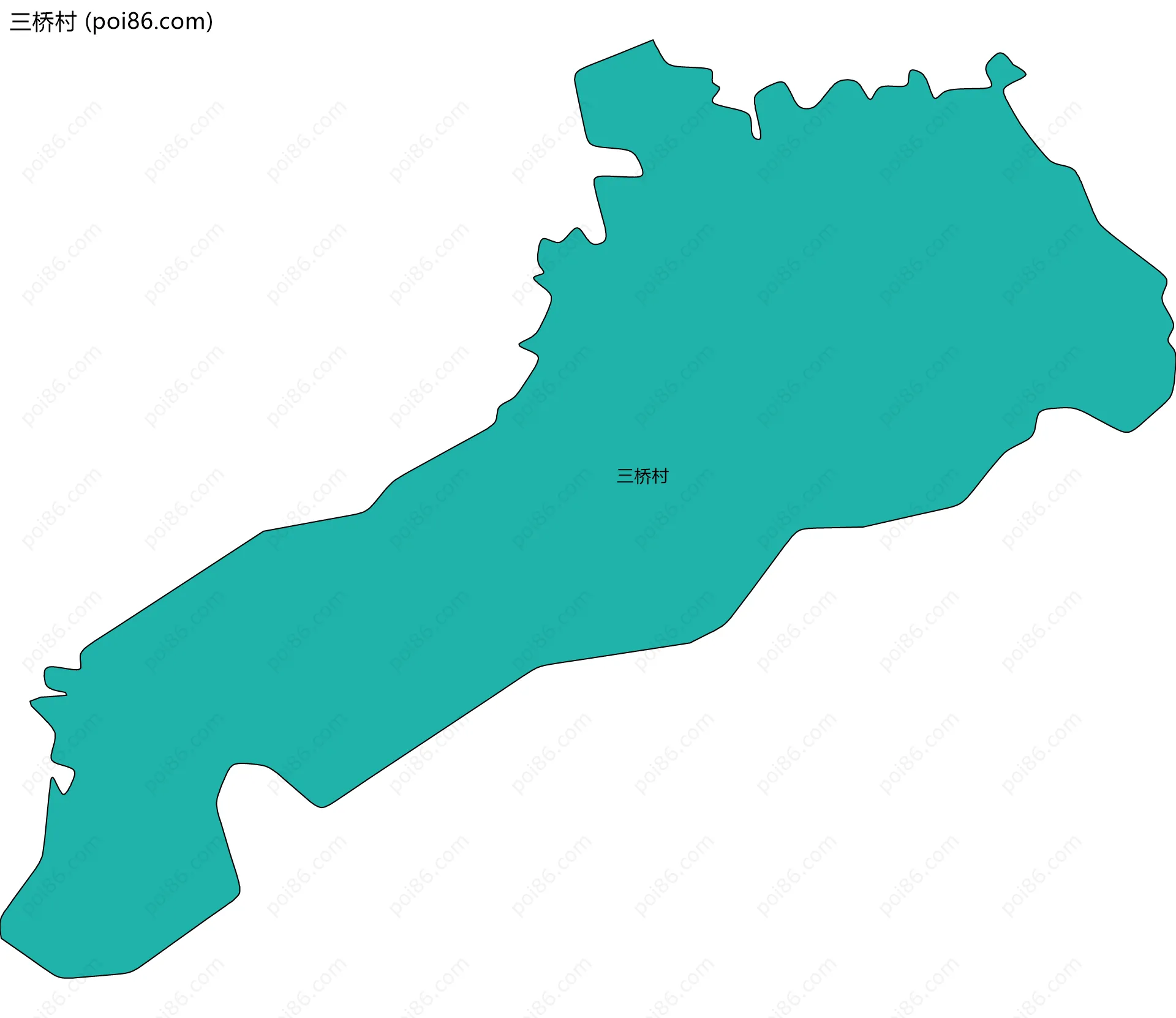 三桥村边界地图