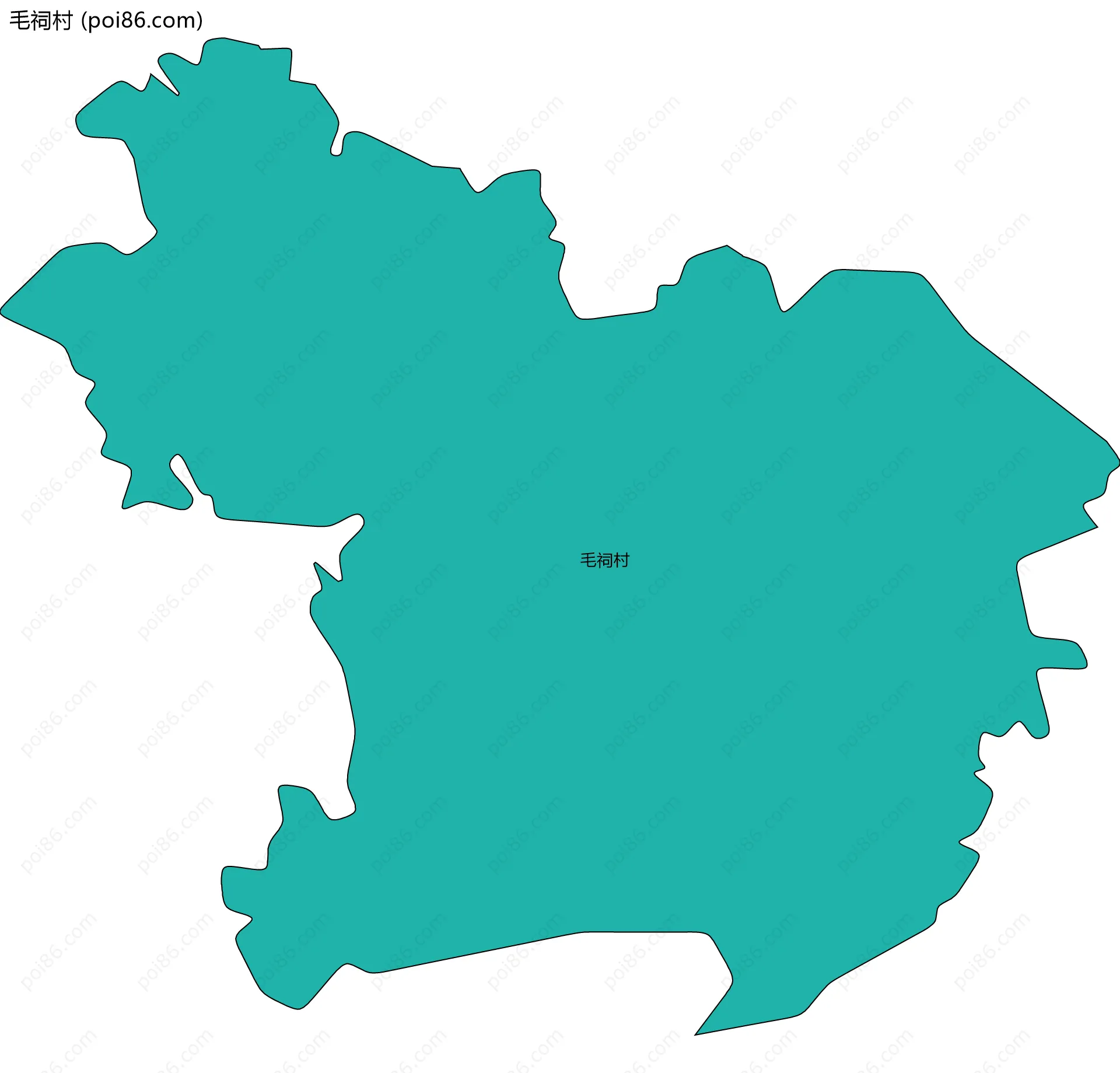 毛祠村边界地图