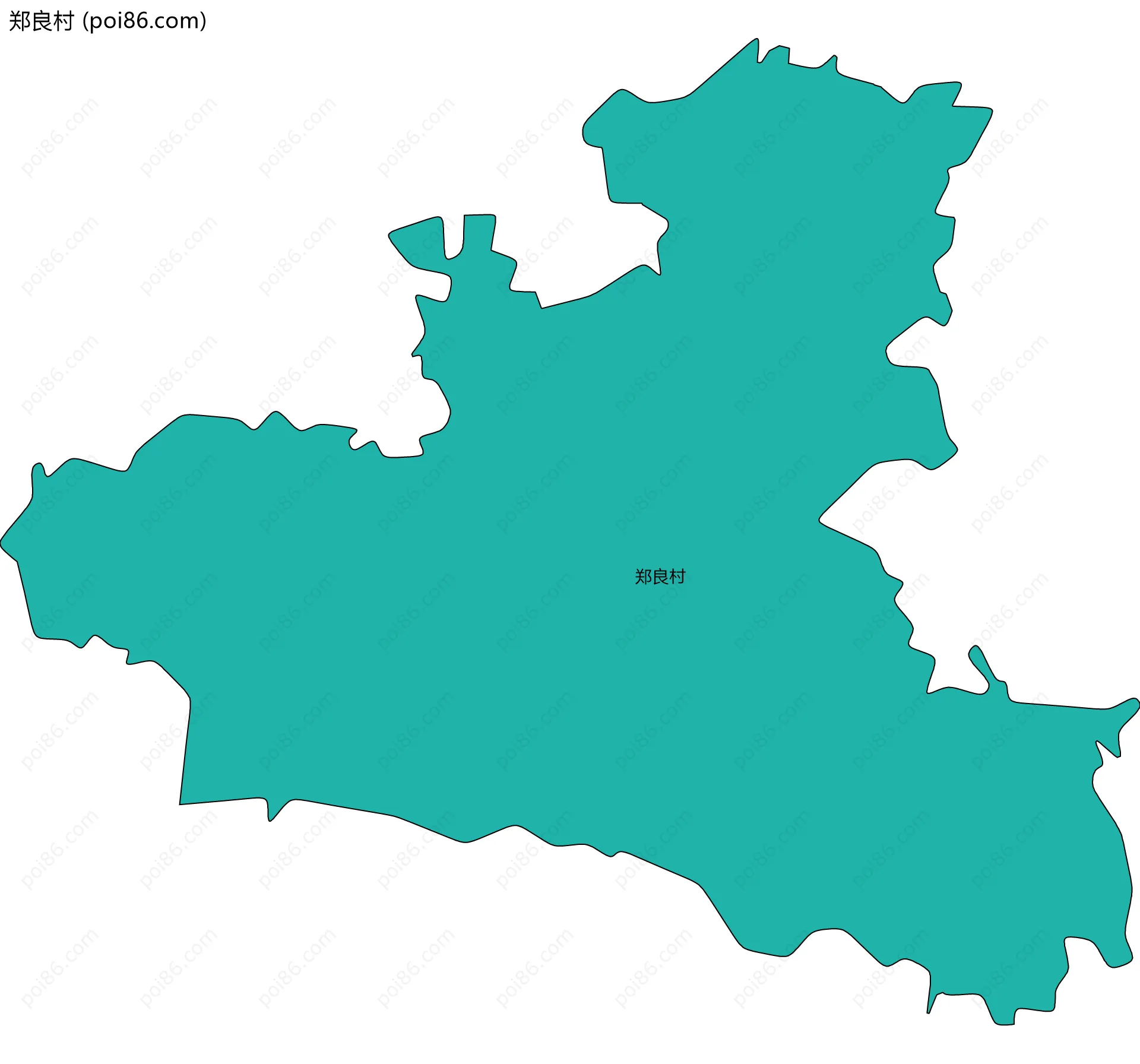 郑良村边界地图