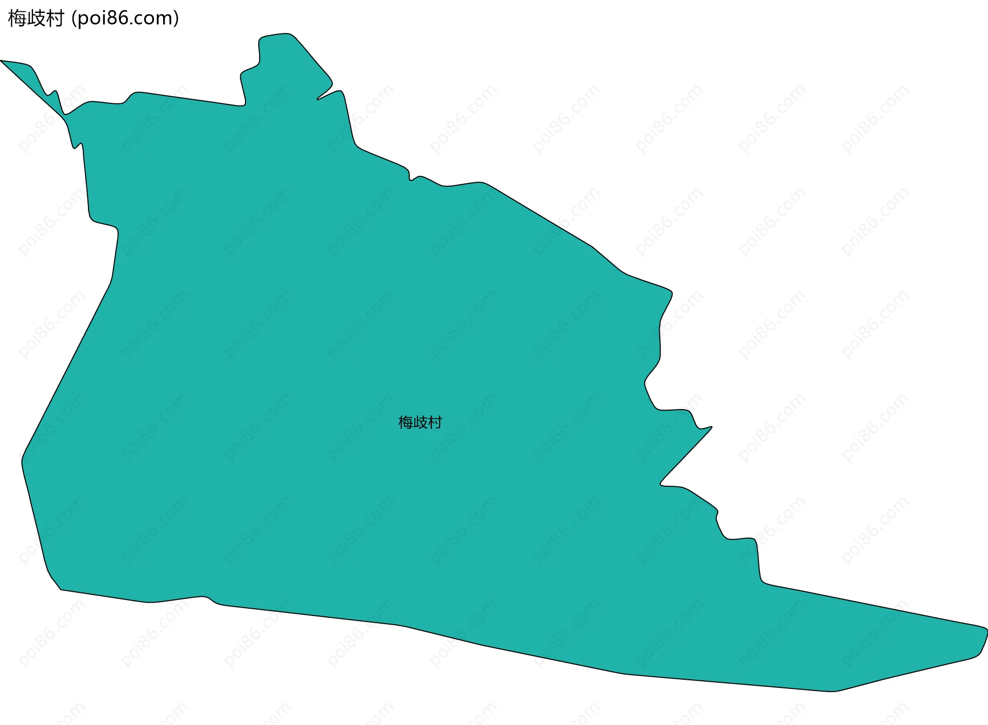 梅歧村边界地图