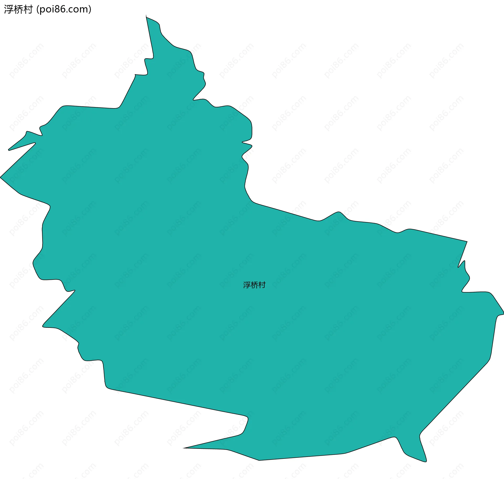 浮桥村边界地图