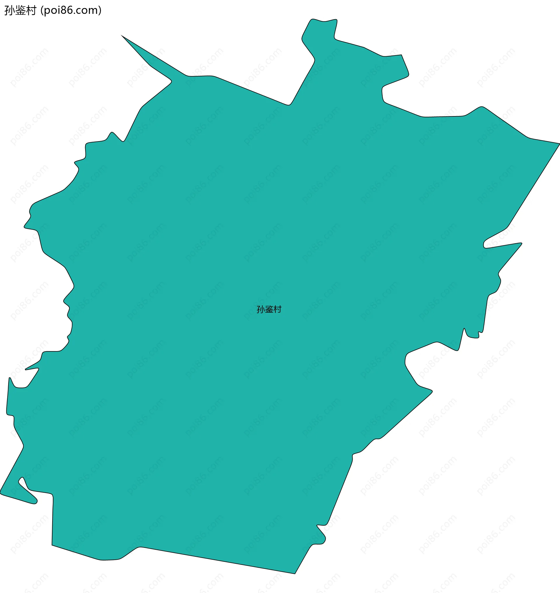 孙鉴村边界地图