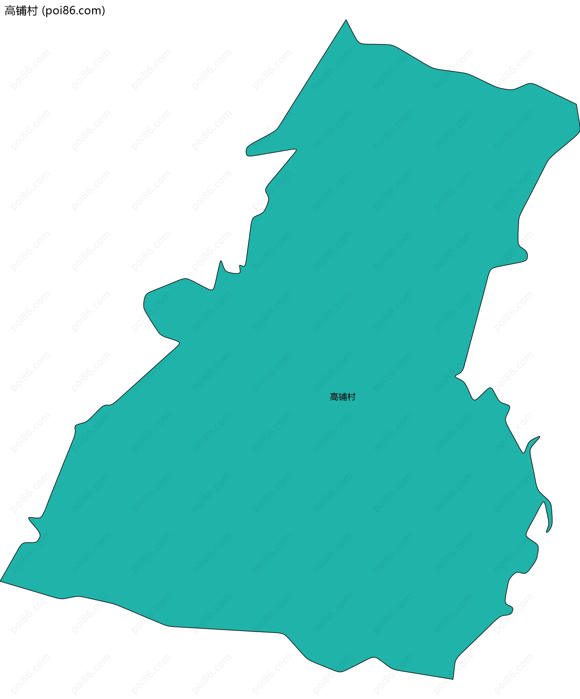 高铺村边界地图