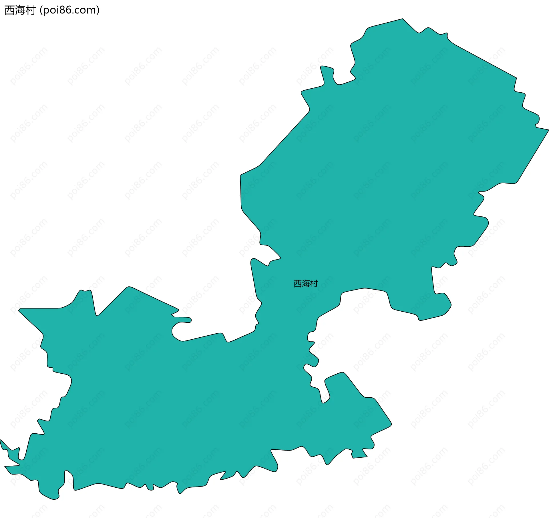 西海村边界地图