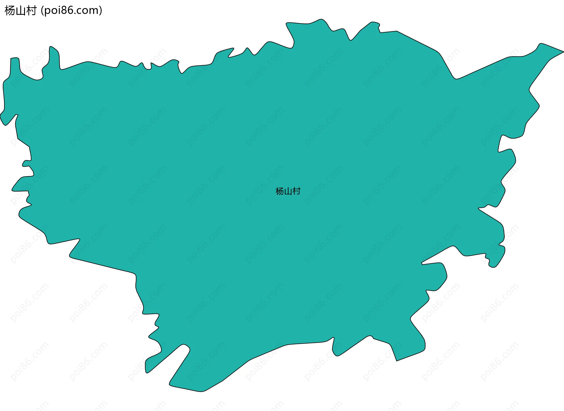 杨山村边界地图