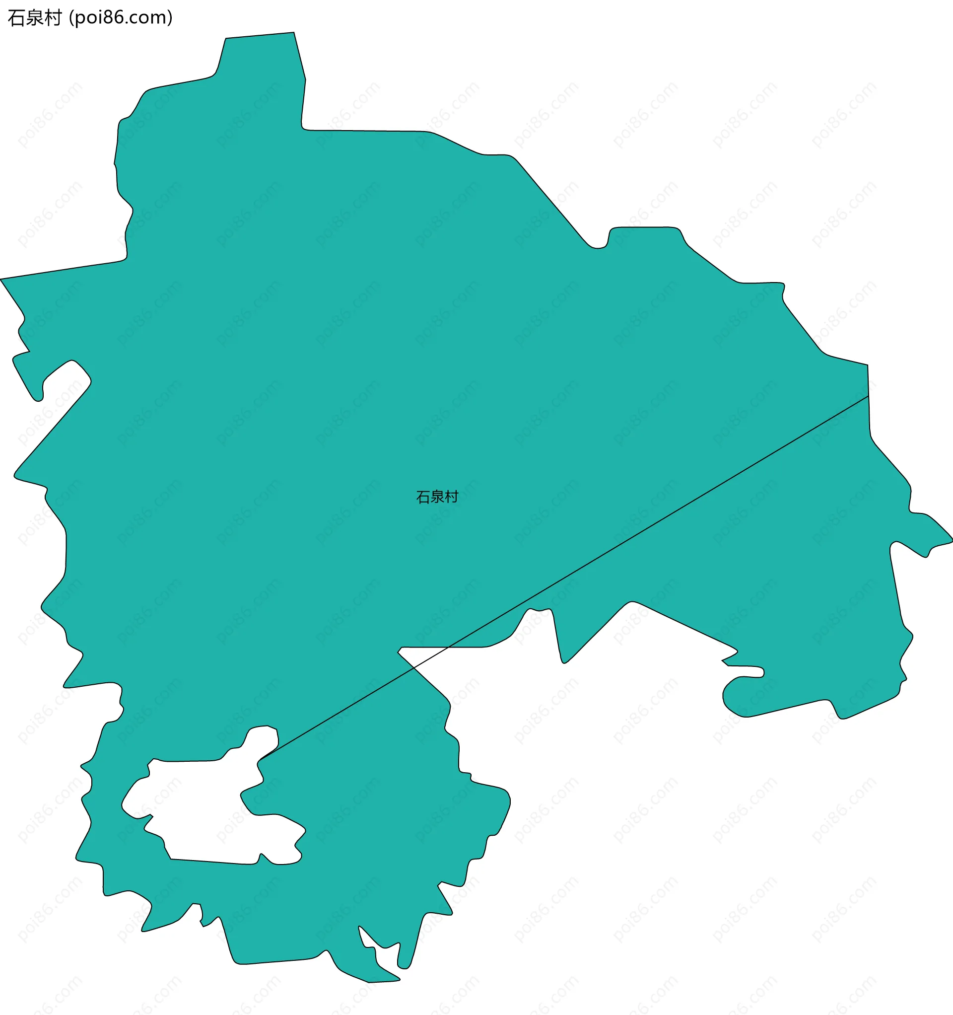 石泉村边界地图