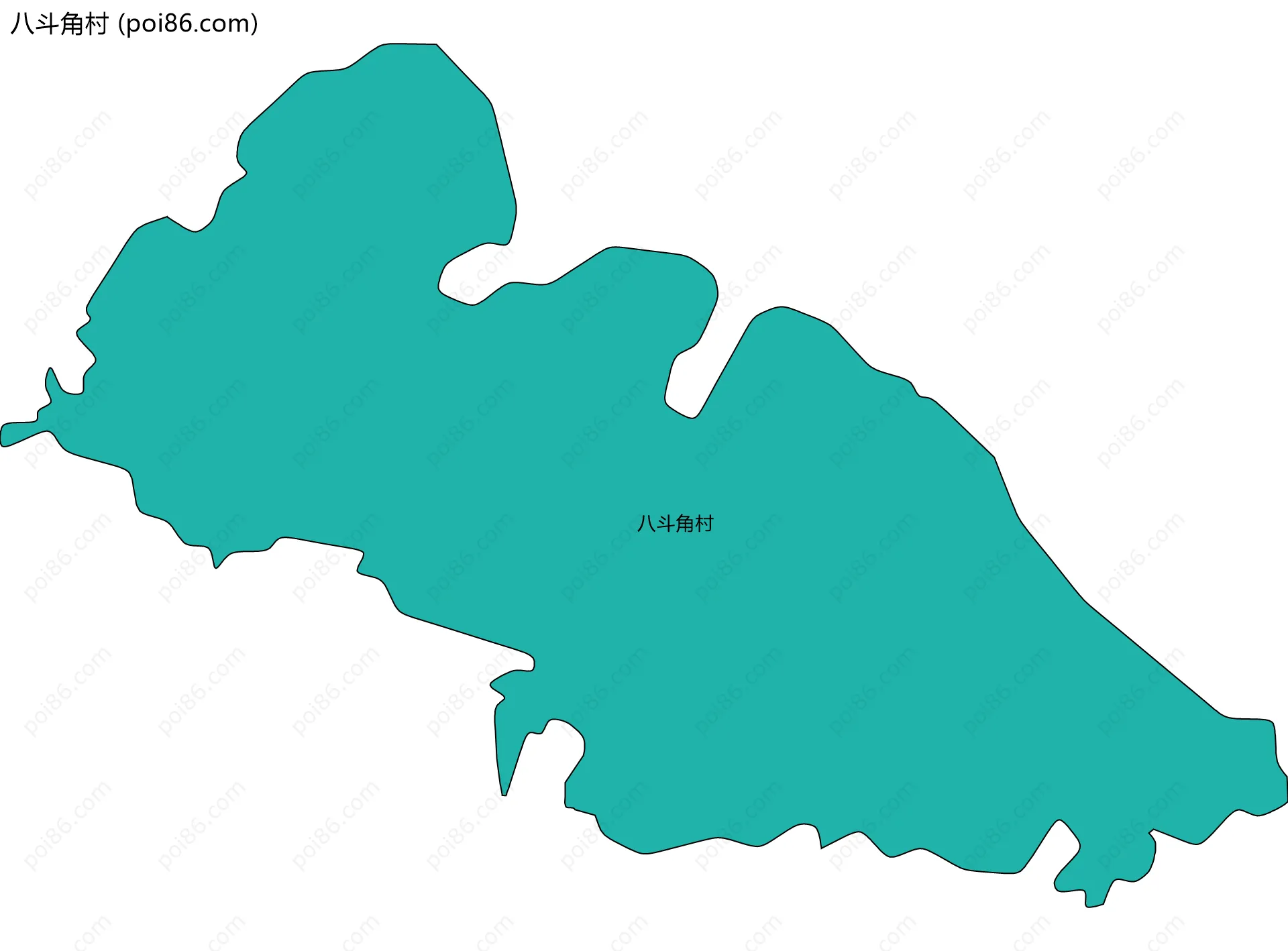 八斗角村边界地图