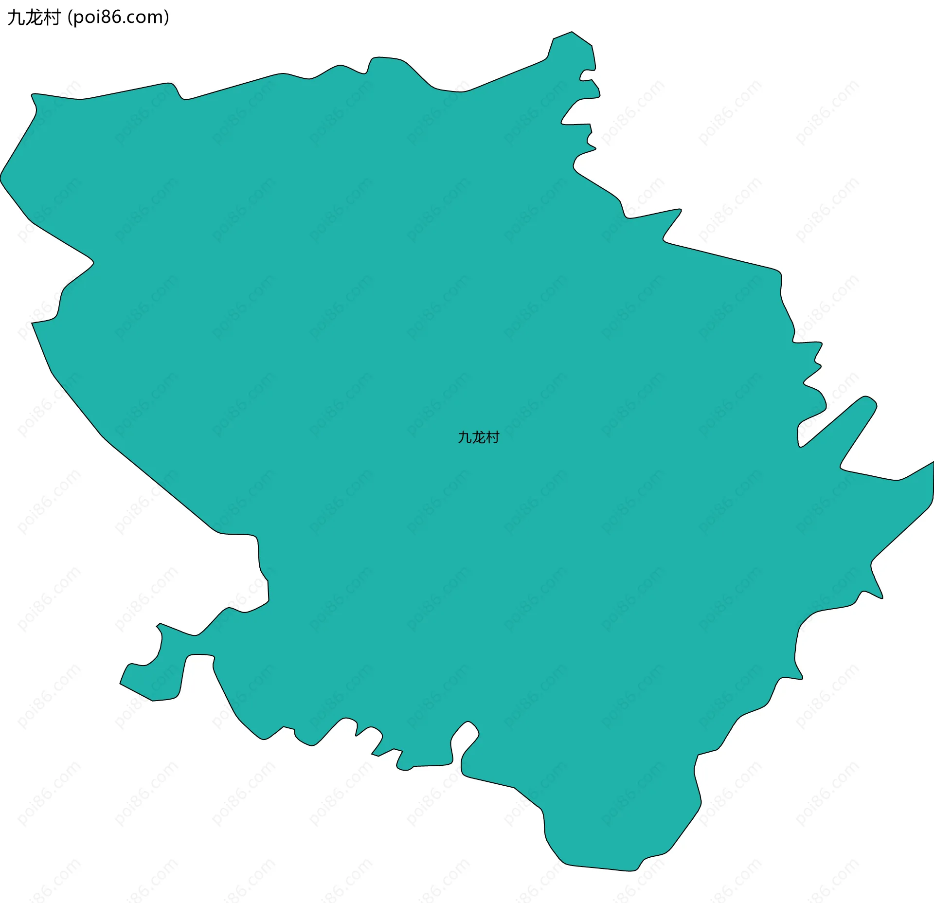 九龙村边界地图