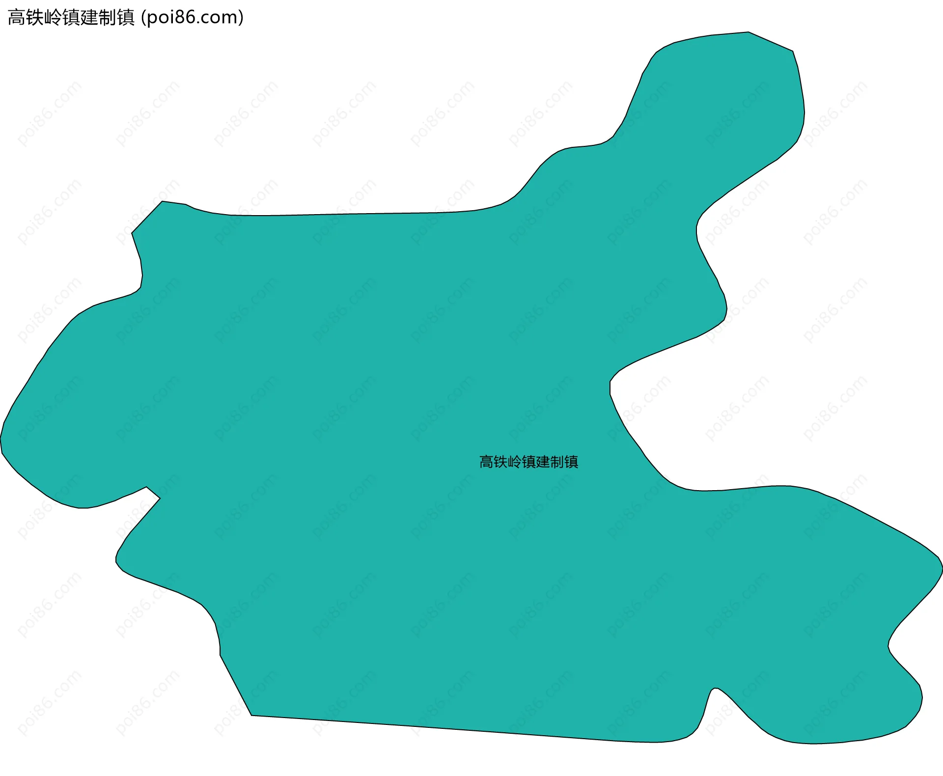高铁岭镇建制镇边界地图