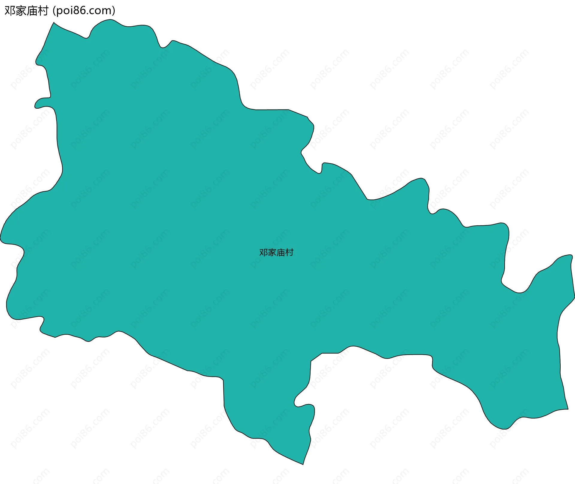 邓家庙村边界地图