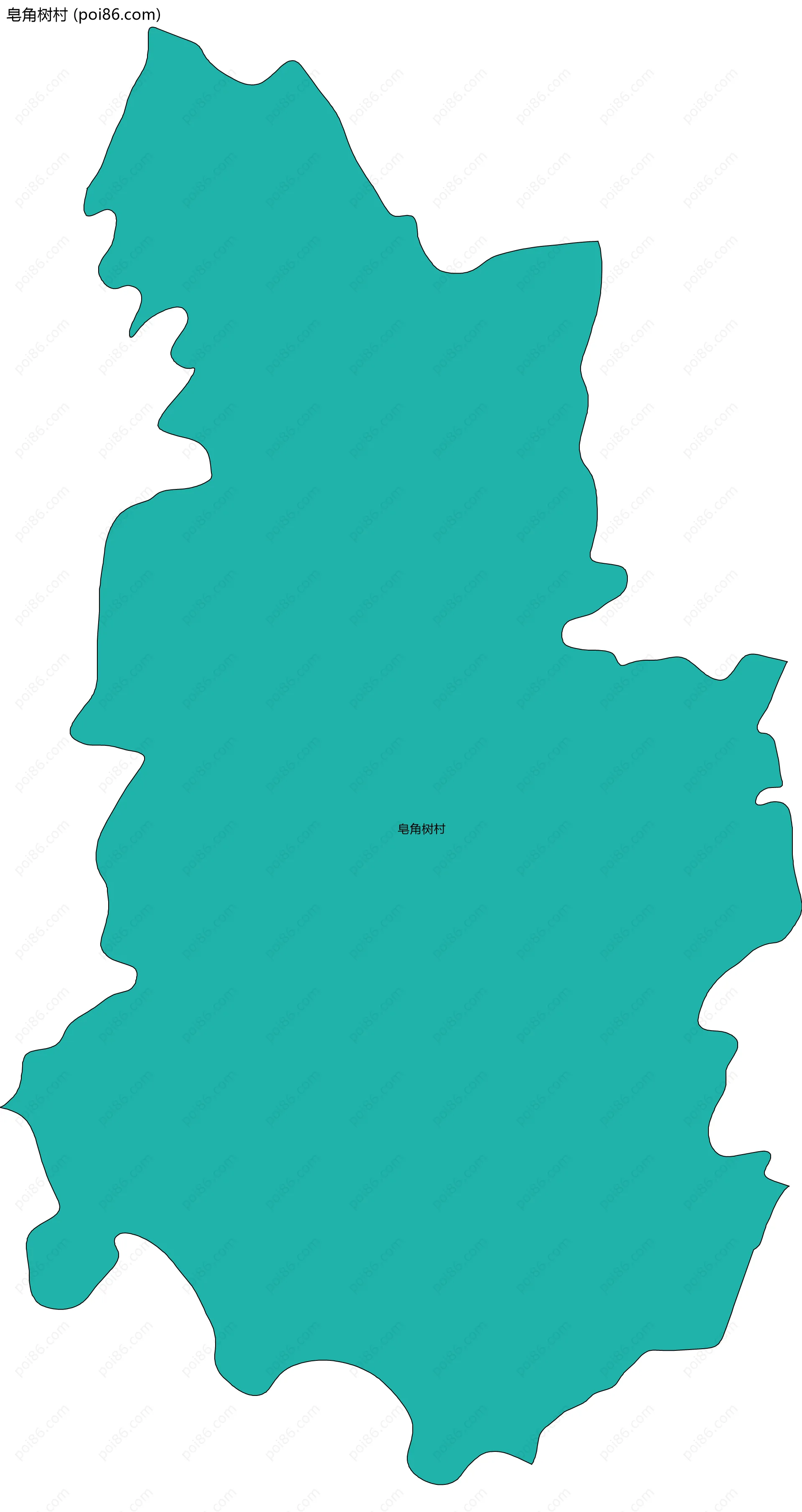 皂角树村边界地图