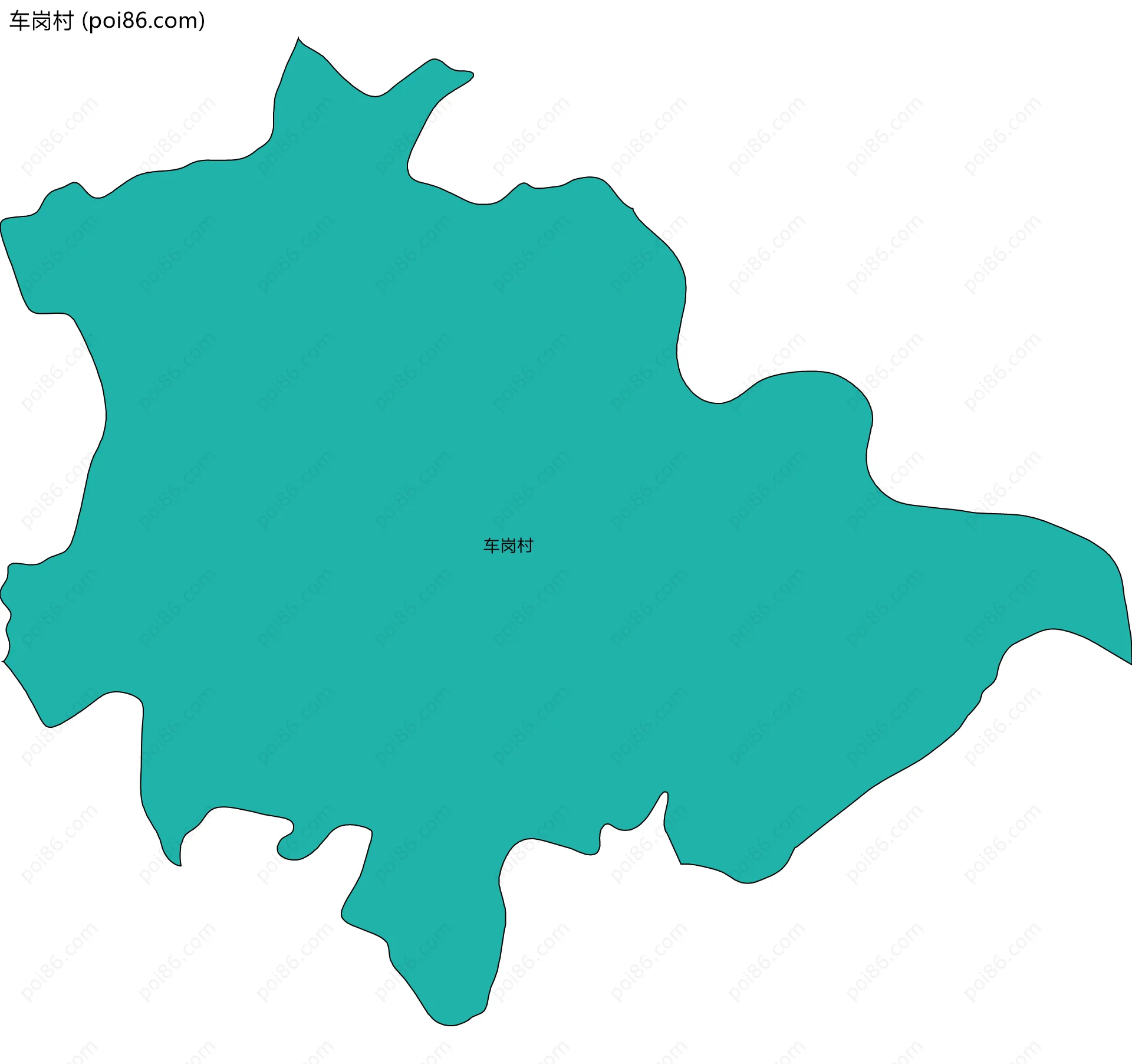 车岗村边界地图