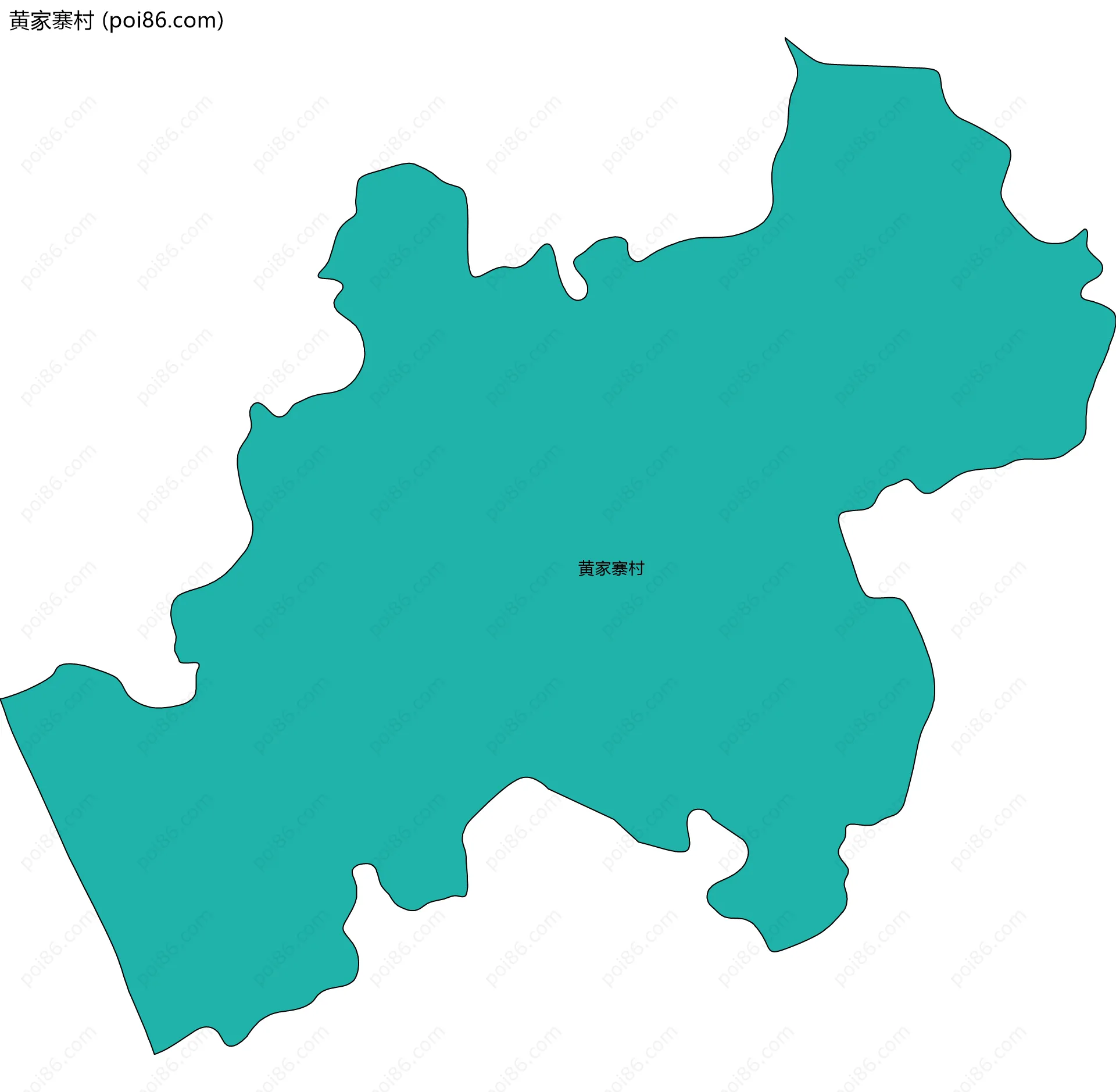 黄家寨村边界地图