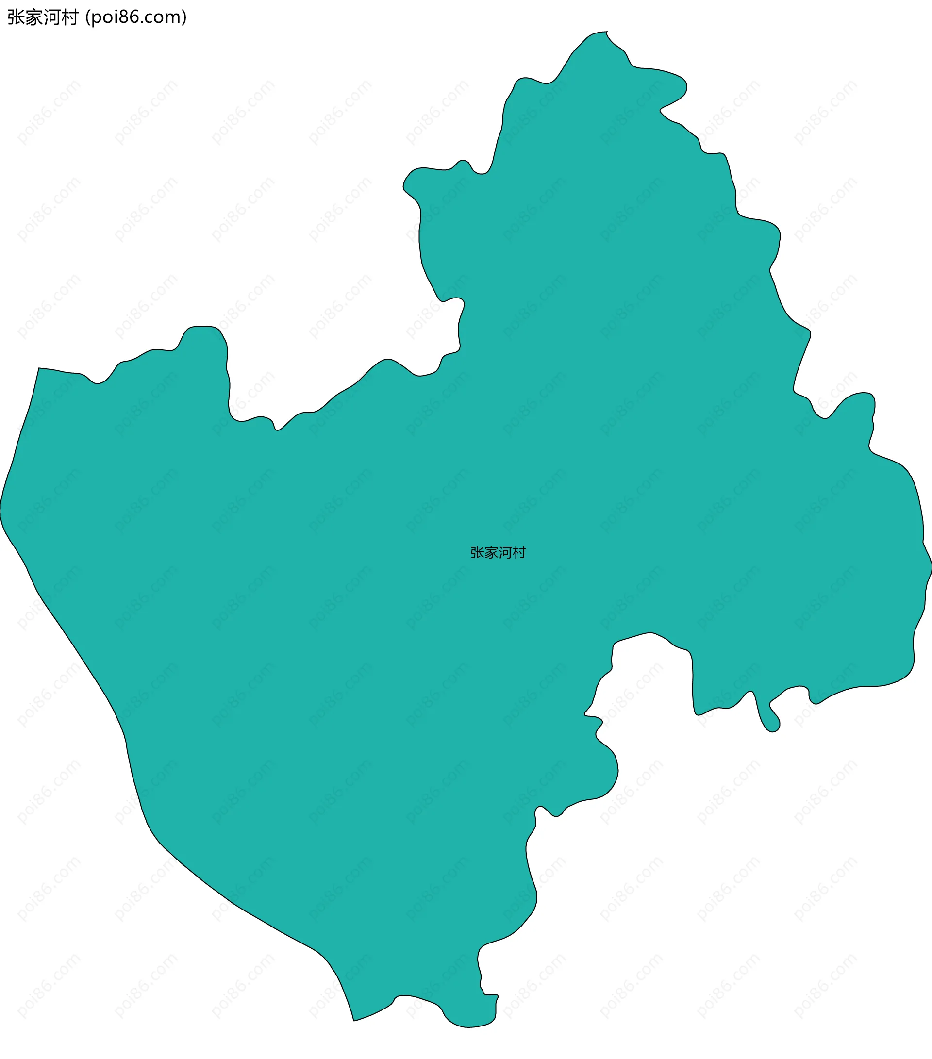 张家河村边界地图