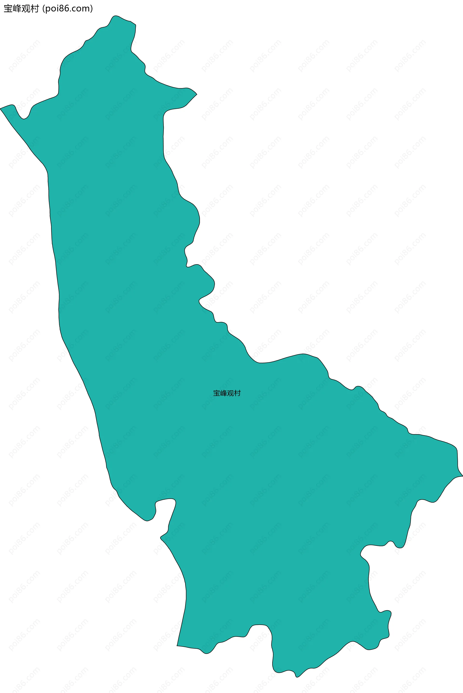 宝峰观村边界地图