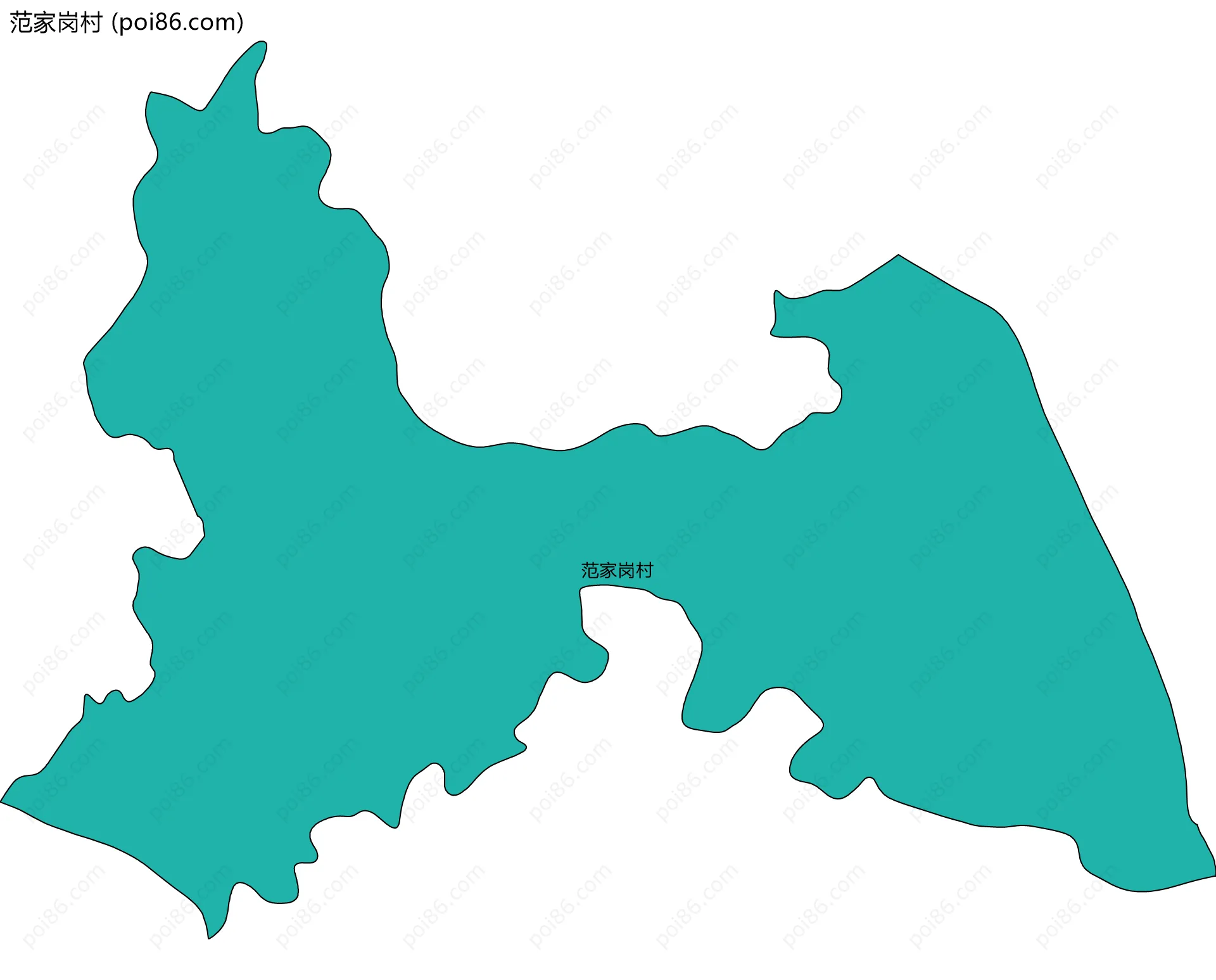 范家岗村边界地图