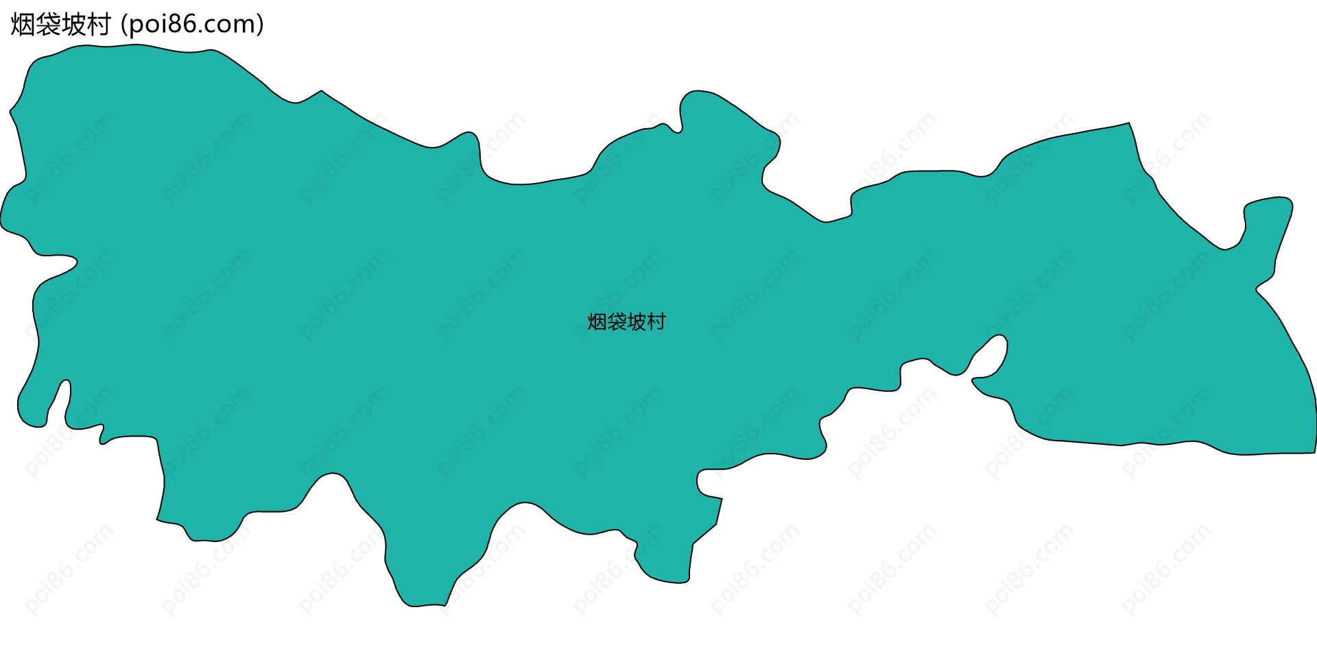 烟袋坡村边界地图