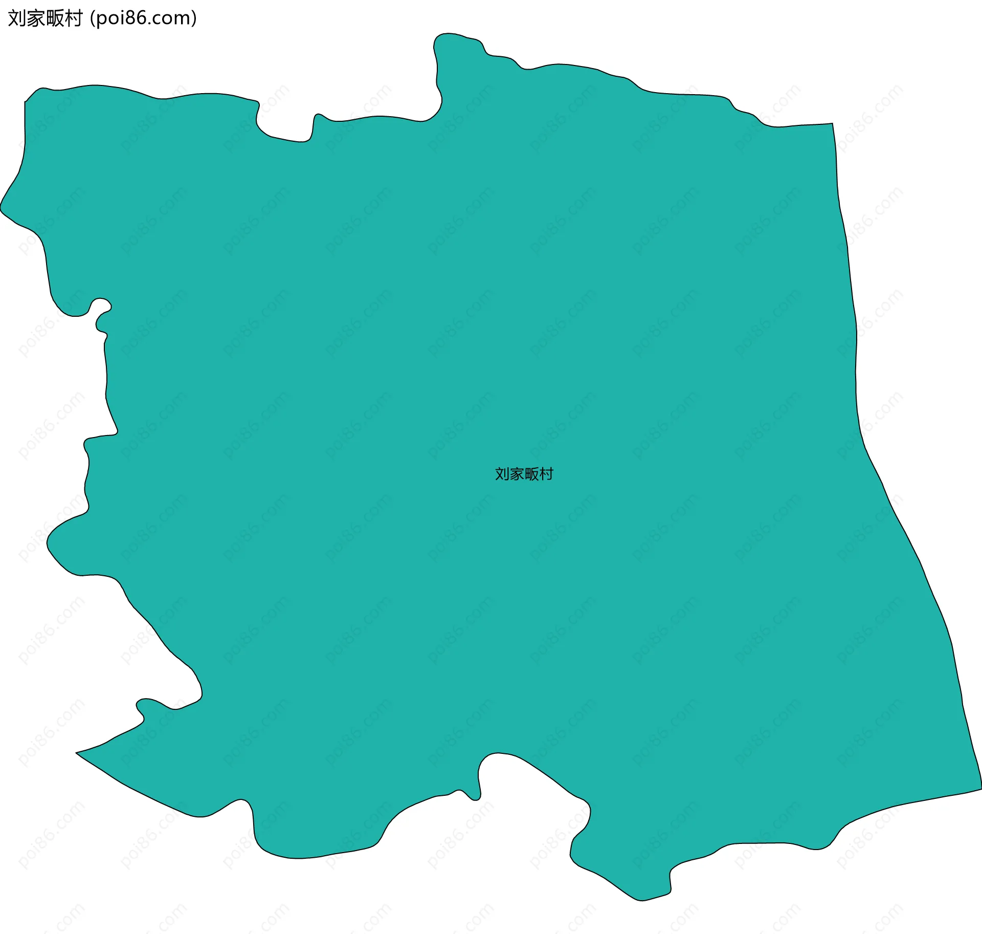 刘家畈村边界地图